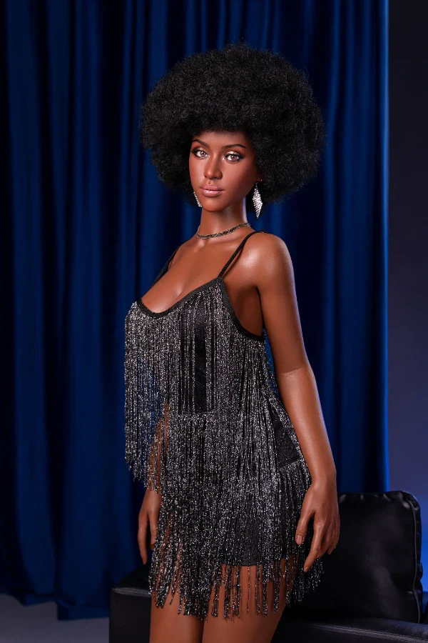 sex doll RC159cm/5ft3 Black Silicone Sex Doll - Dime Doll Amos - R C