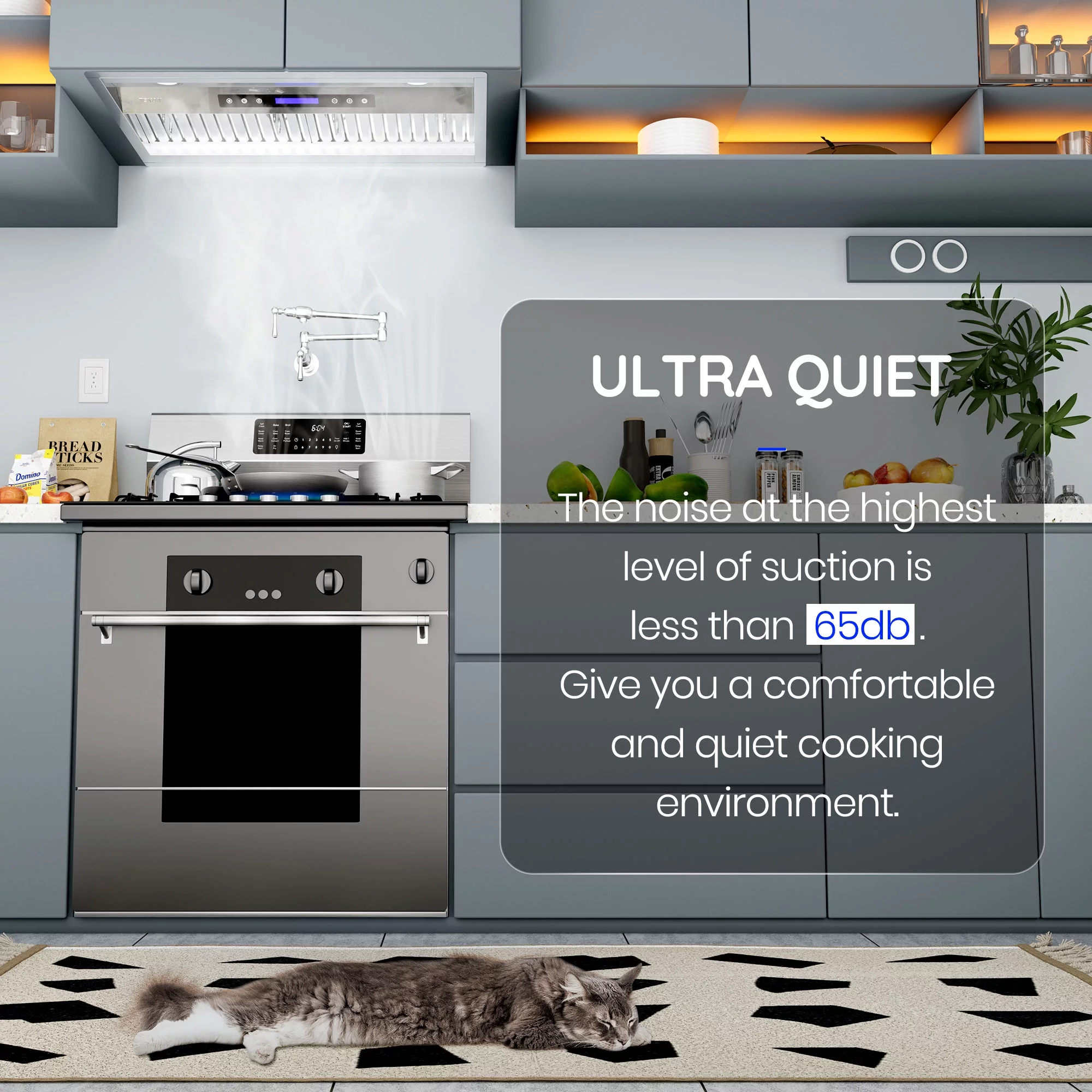 2026 EKON Kitchen Expert 36 inch 900 CFM Convertible Insert Range Hood with Remote control