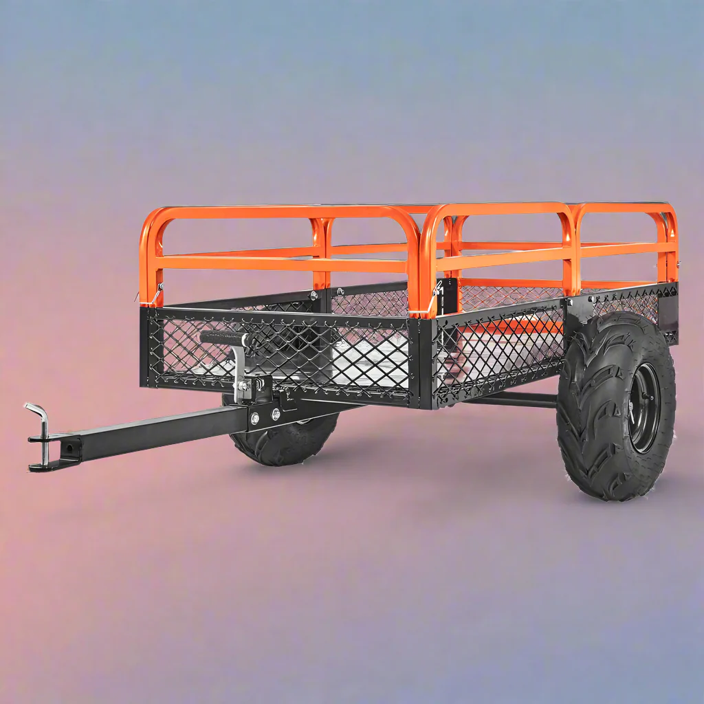 Heavy Duty 1500 LB ATV Dump Trailer – Garden Tractor Tow Cart with Removable Sides | 127355