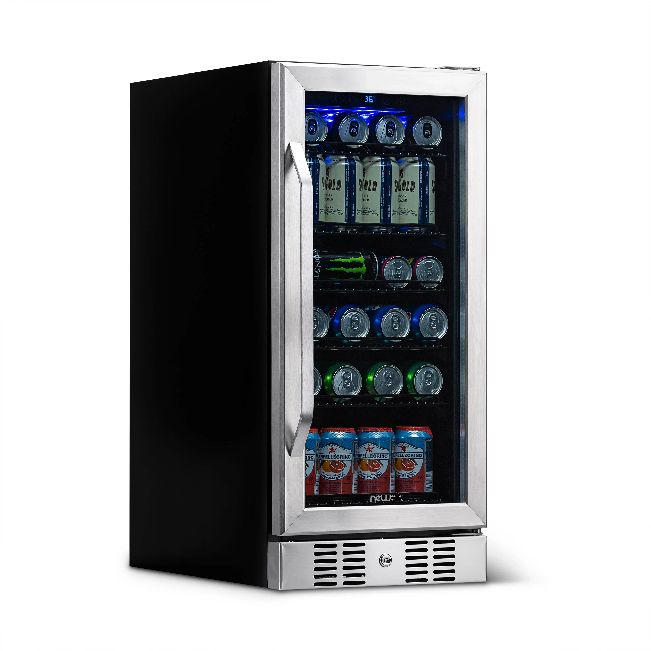 2026 Newair® 96-Can Built-In Stainless Steel Beverage Fridge - 15