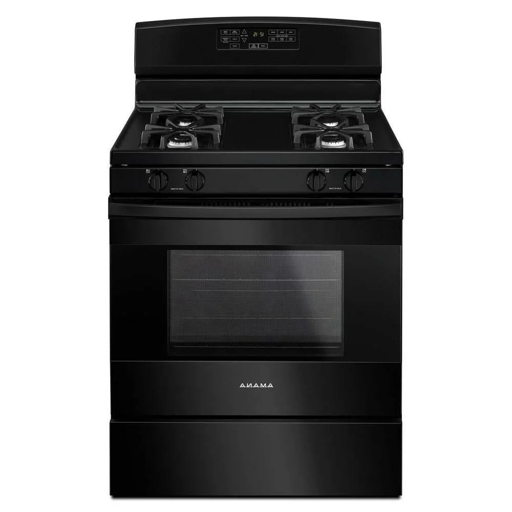 Amana AGR6603SFB Gas Range – Freestanding – 5 cu ft – Black