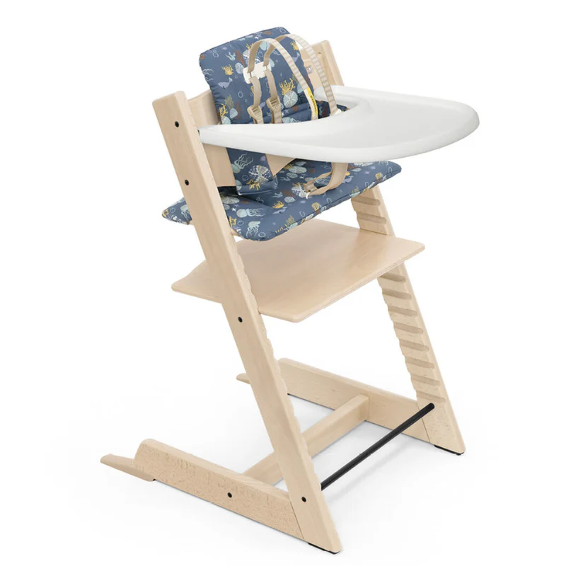 2026 Stokke® Tripp Trapp® High Chair Complete – Adjustable Ergonomic Wooden Chair with Baby Set & Tray, Grows with Child from 6 Months to Adulthood