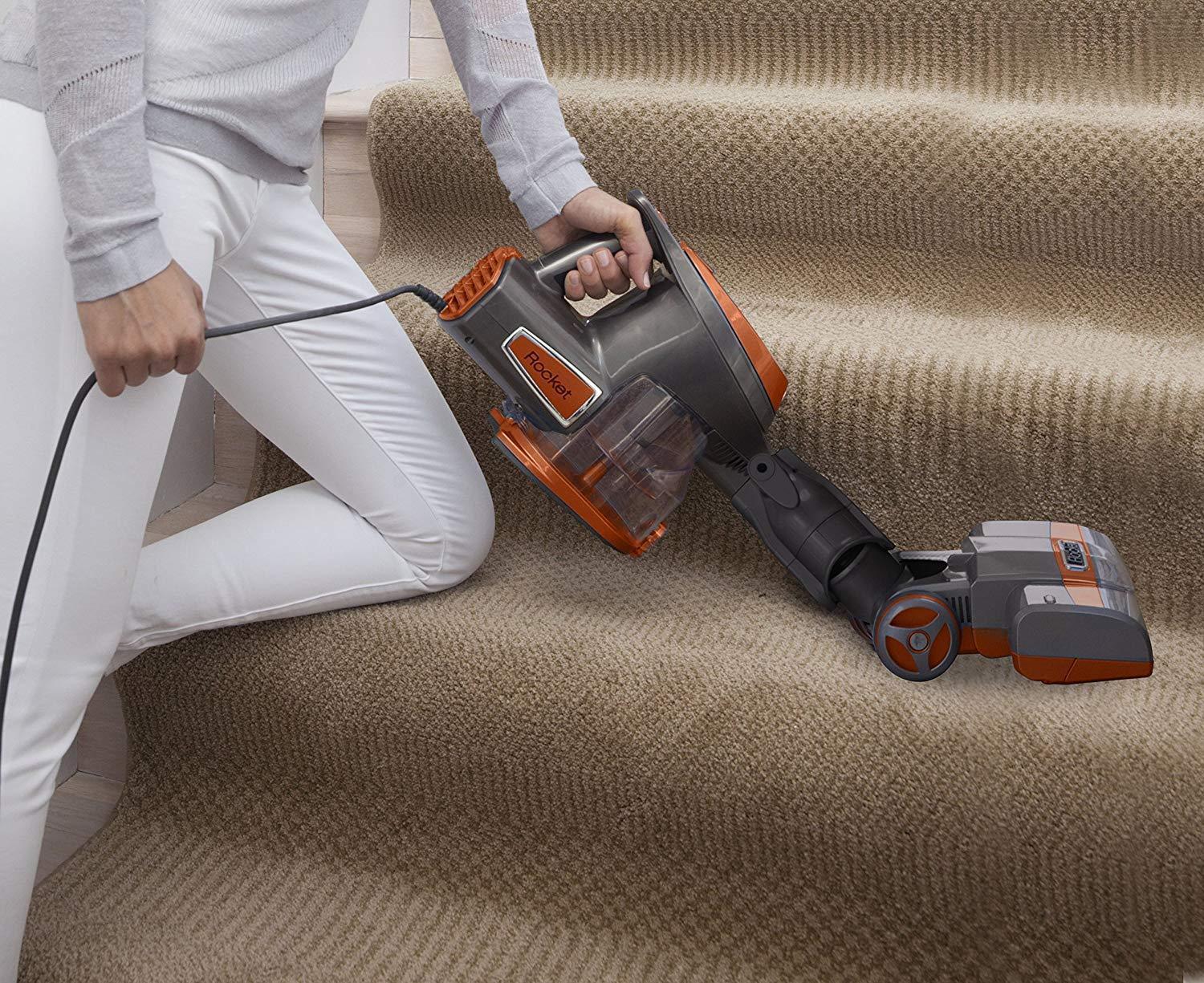 2026 Shark Rocket Ultra-Light Corded Bagless Vacuum For Carpet And Hard Floor Cleaning With Swivel Steering (HV301), Gray/Orange