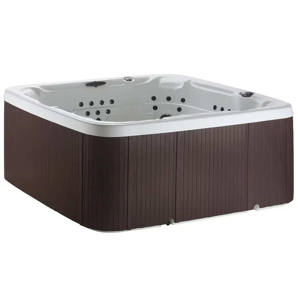 Lifesmart Spas LS700DX 230 Volt 7-Person 90-Jet Square Hot Tub with Ozonato