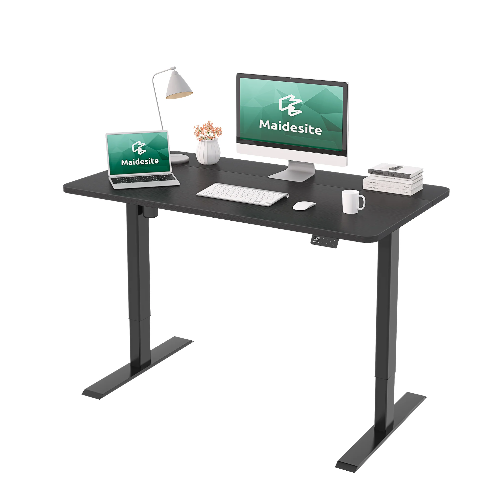 Maidesite Standard Series 55 Inch Stand Steady Electric Height Adjustable Standing Desk
