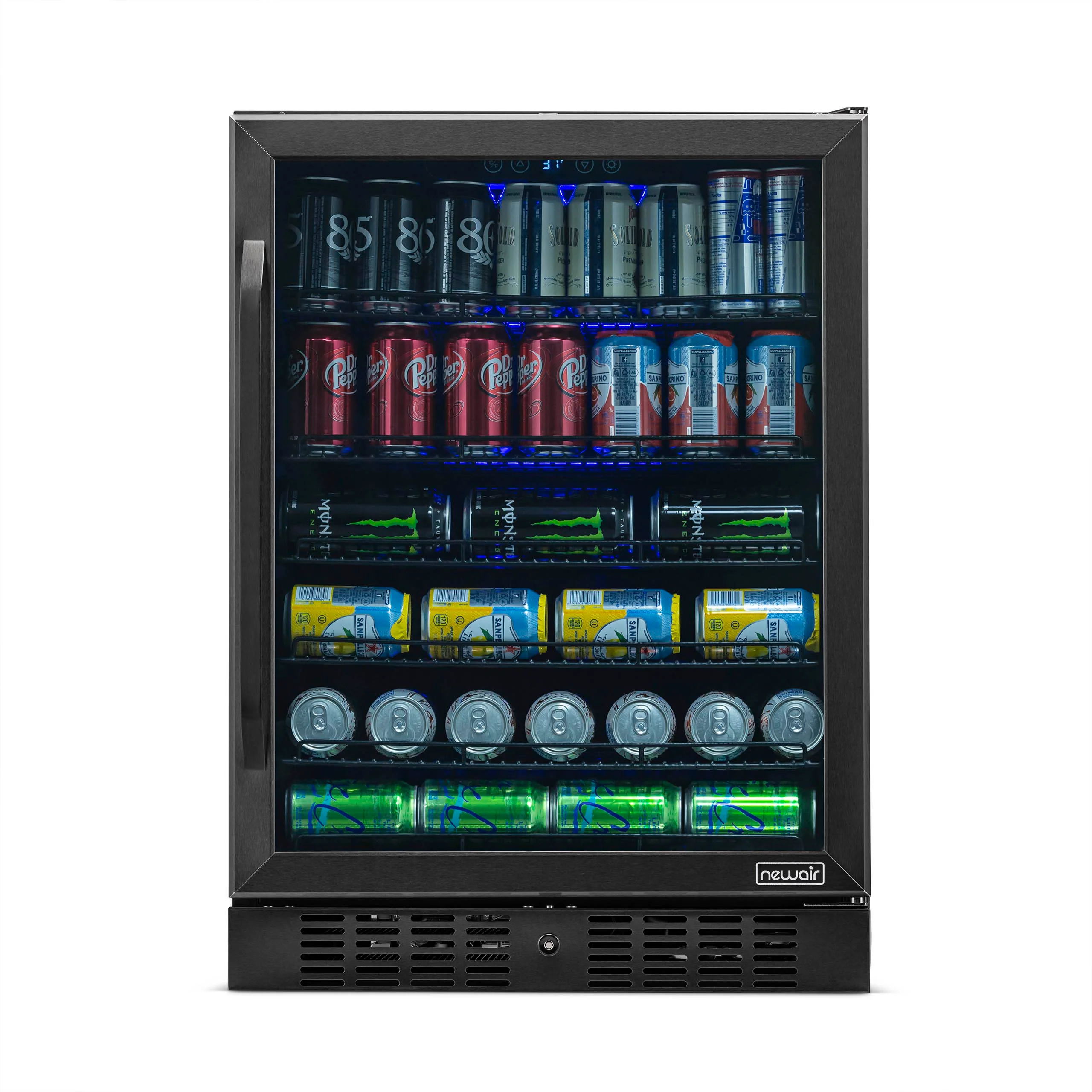2026 Newair® 177-Can Built-In Black Beverage Fridge - 24