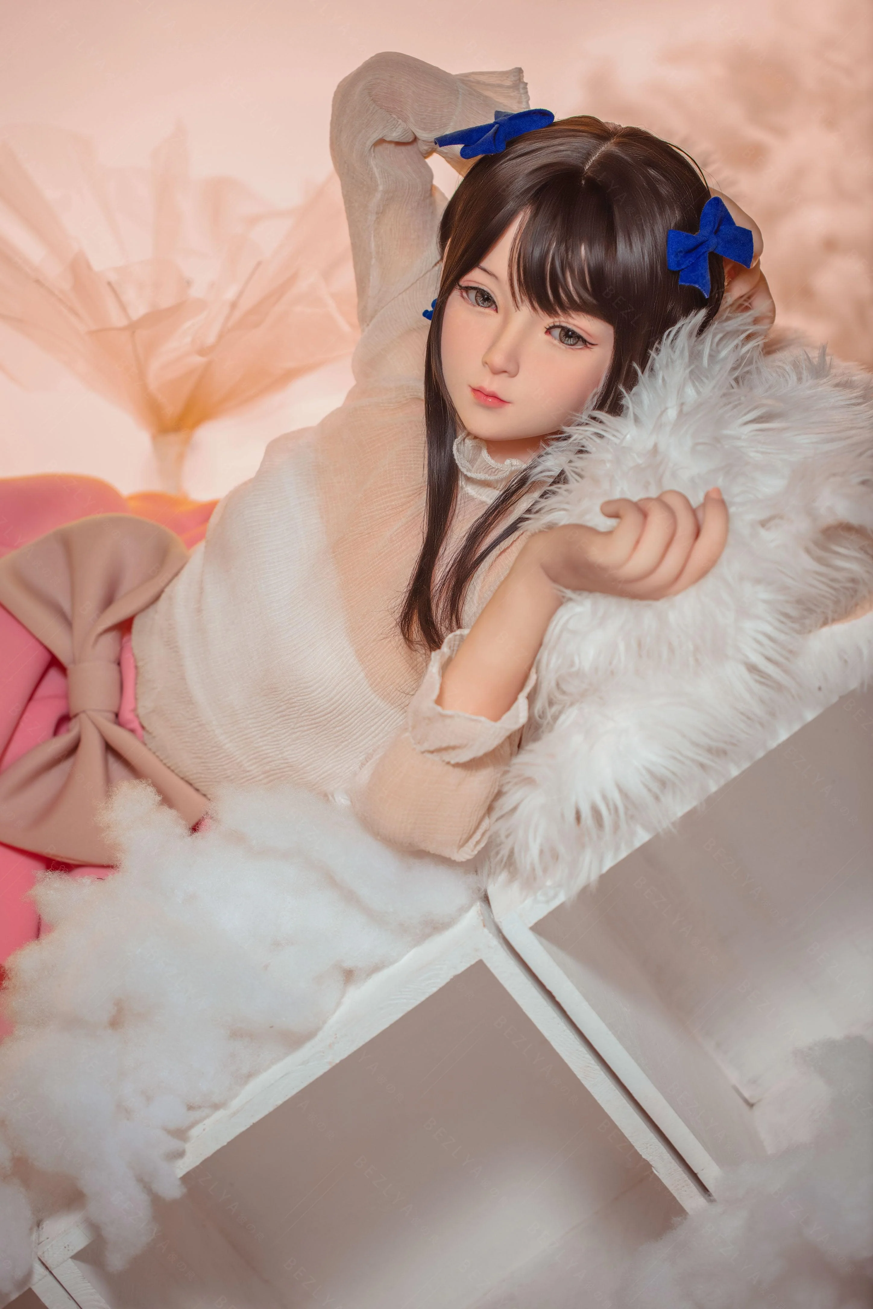 sex doll RCBezlya - Jasmine - 138cm/4ft6.25 - 2.0 AA-cup - Silicone Head + TPE Body Sex Doll - R C