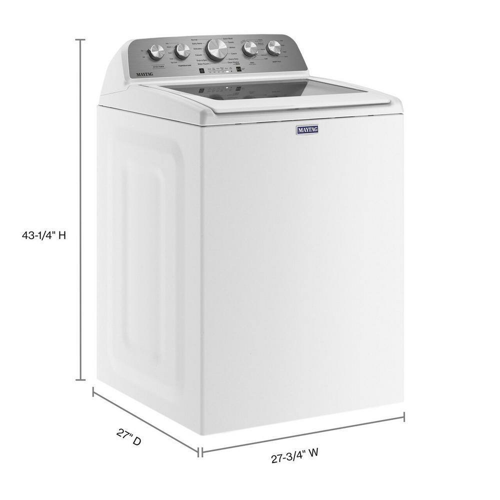 2026 Maytag 4.8 cu. ft. Top Load Washer with Extra Power Boost, White – MVW5430MW