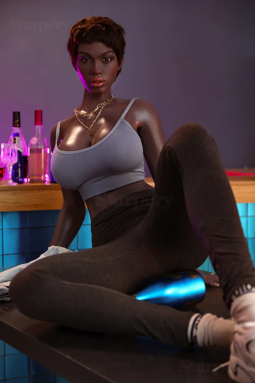 sex doll RC174cm (5ft8) G-Cup Realistic Black Women Sex Doll - Starpery Doll Daimy - R C