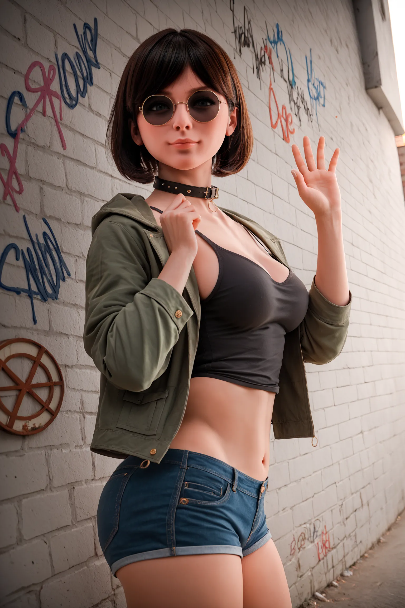 sex doll RCAIBEI I 4.95ft/151cm Silicone Head Sex Dolls Chubby - Cathy - R C