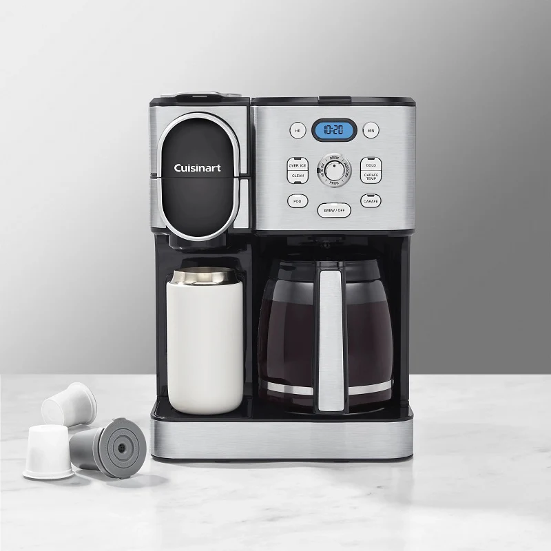 Cuisinart 2-in-1 Coffeemaker – Dual Brew System with 12-Cup Carafe & Single-Serve Pod Compatibility