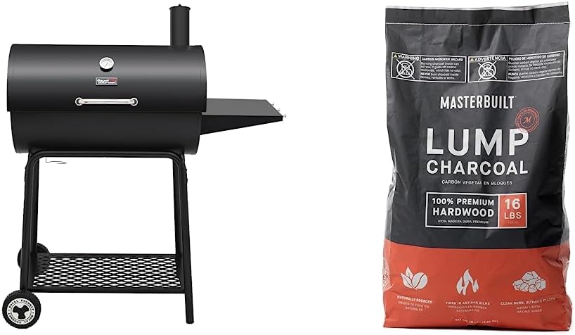 2026 Royal Gourmet CC1830 30 Inch Barrel Charcoal Grill with Side Table, Outdoor BBQ Grill with 627 Sq. In. Cooking Space for Backyard, Patio and Parties, Black
