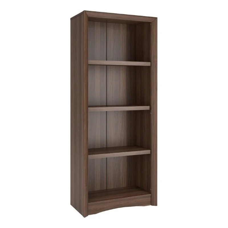 2026 CorLiving Quadra Brown Engineered Wood Tall Adjustable 4 Shelf Vertical Bookcase