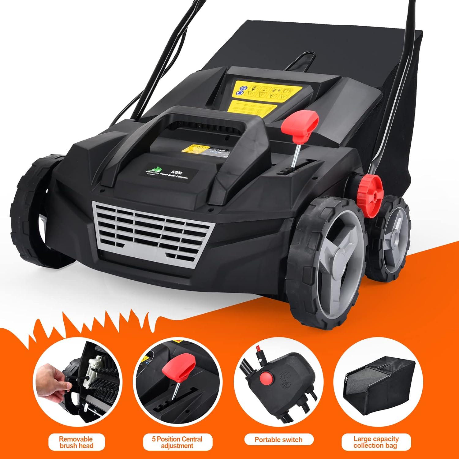 2026 Artificial Turf Broom Yard Power Brush with Collection Box #Sweepy Box