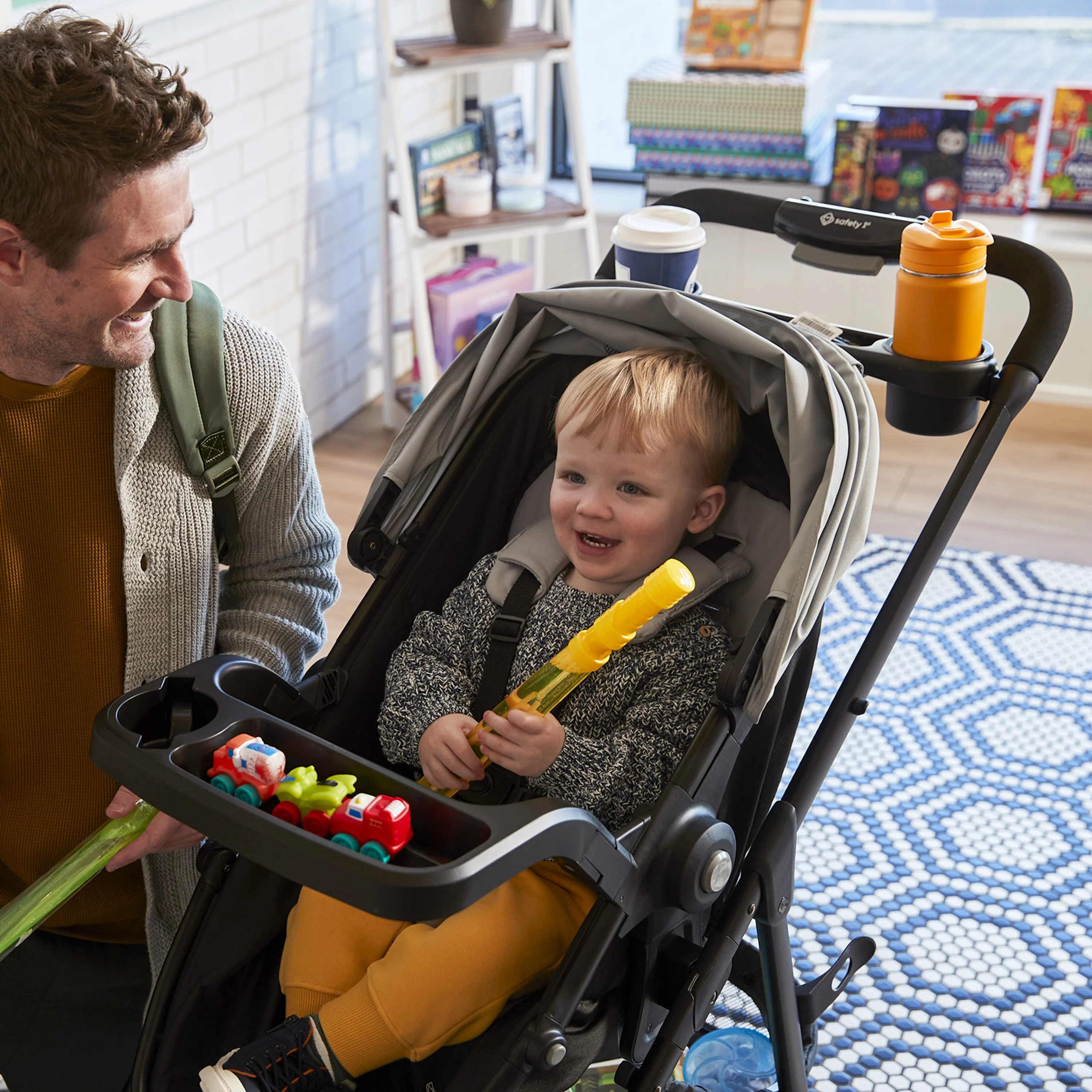 2026 Safety 1st Grow and Go Sprint Modular Travel System Stroller with Rear-Facing Infant Car Seat, Bluestone