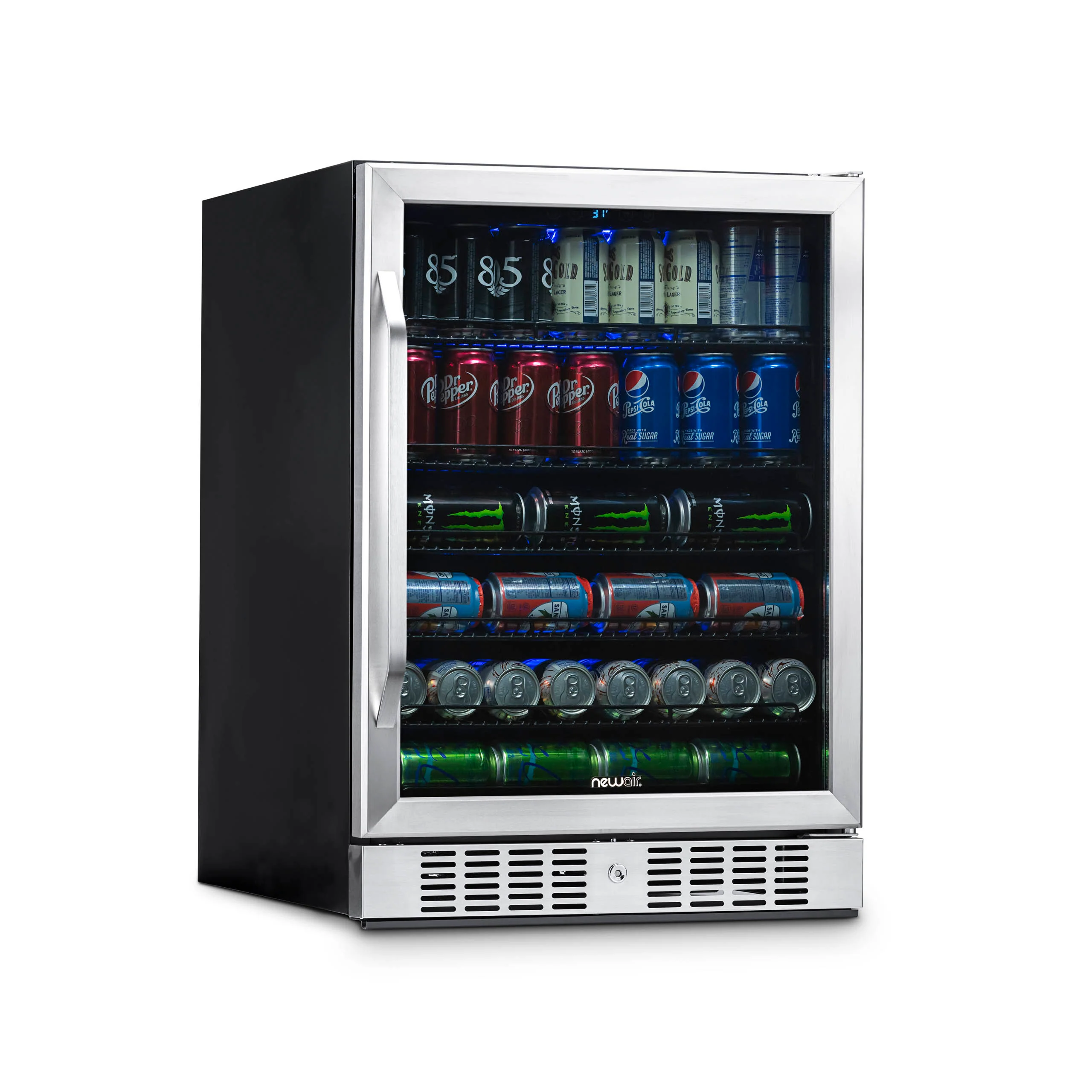 2026 Newair® 177-Can Built-In Stainless Steel Beverage Fridge - 24