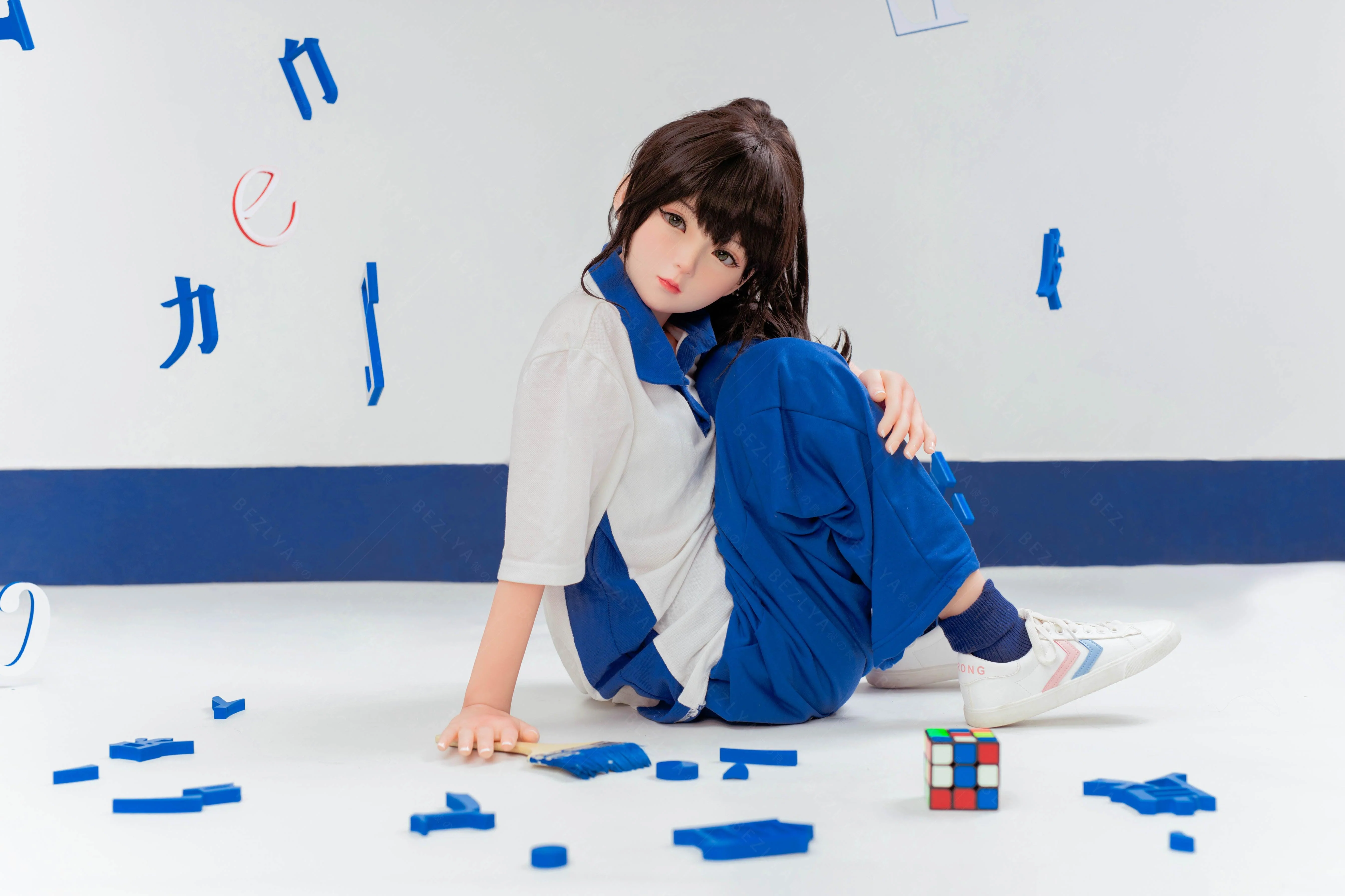 sex doll RCBezlya - Jasmine - 138cm/4ft6.25 - 2.0 AA-cup - Silicone Head + TPE Body Sex Doll - R C