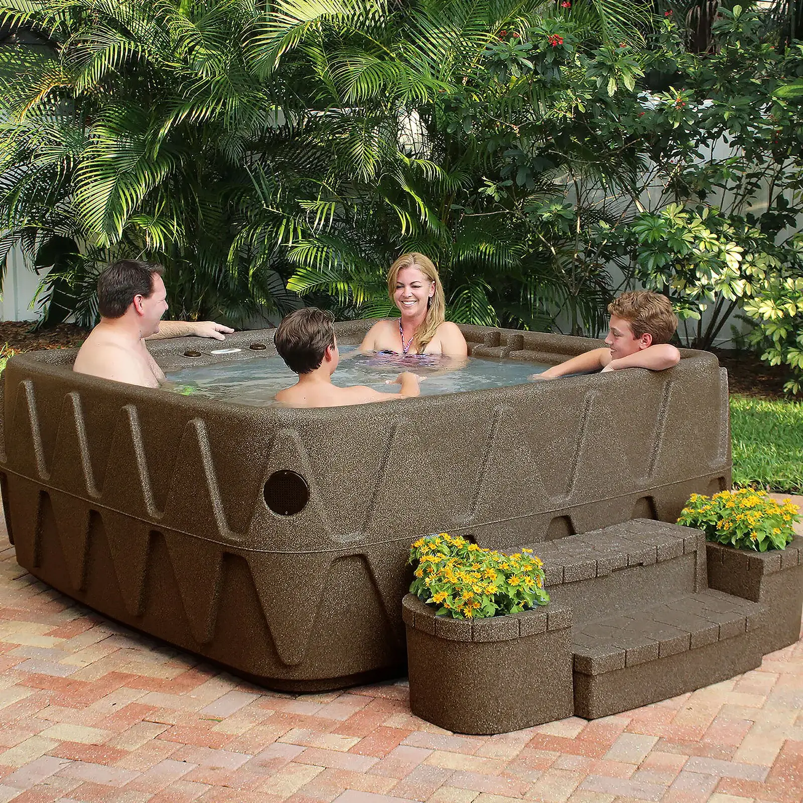 2026 Aquarest Spas,Jet Square Plug And Play Hot Tub with Ozonator