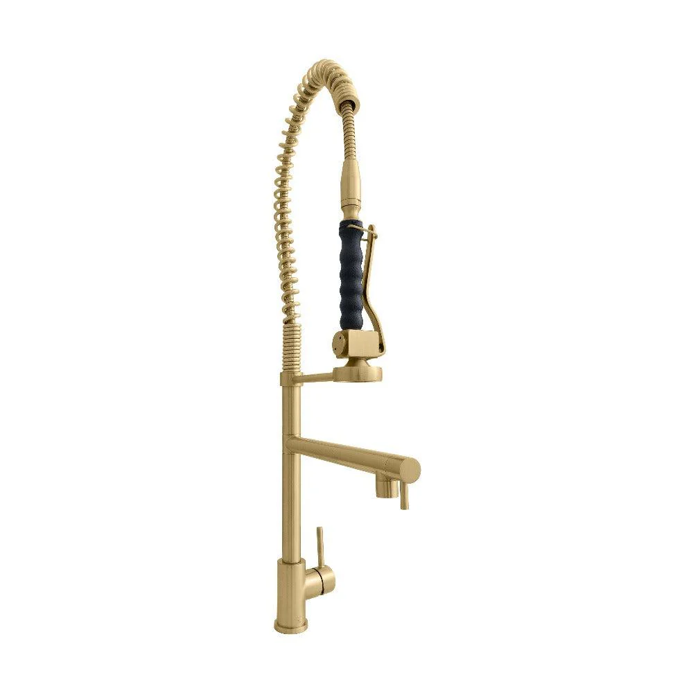2026 ZLINE Van Gogh Pull Down Spring Kitchen Faucet with Pot Filler in Champagne Bronze (VNG-KF-CB)