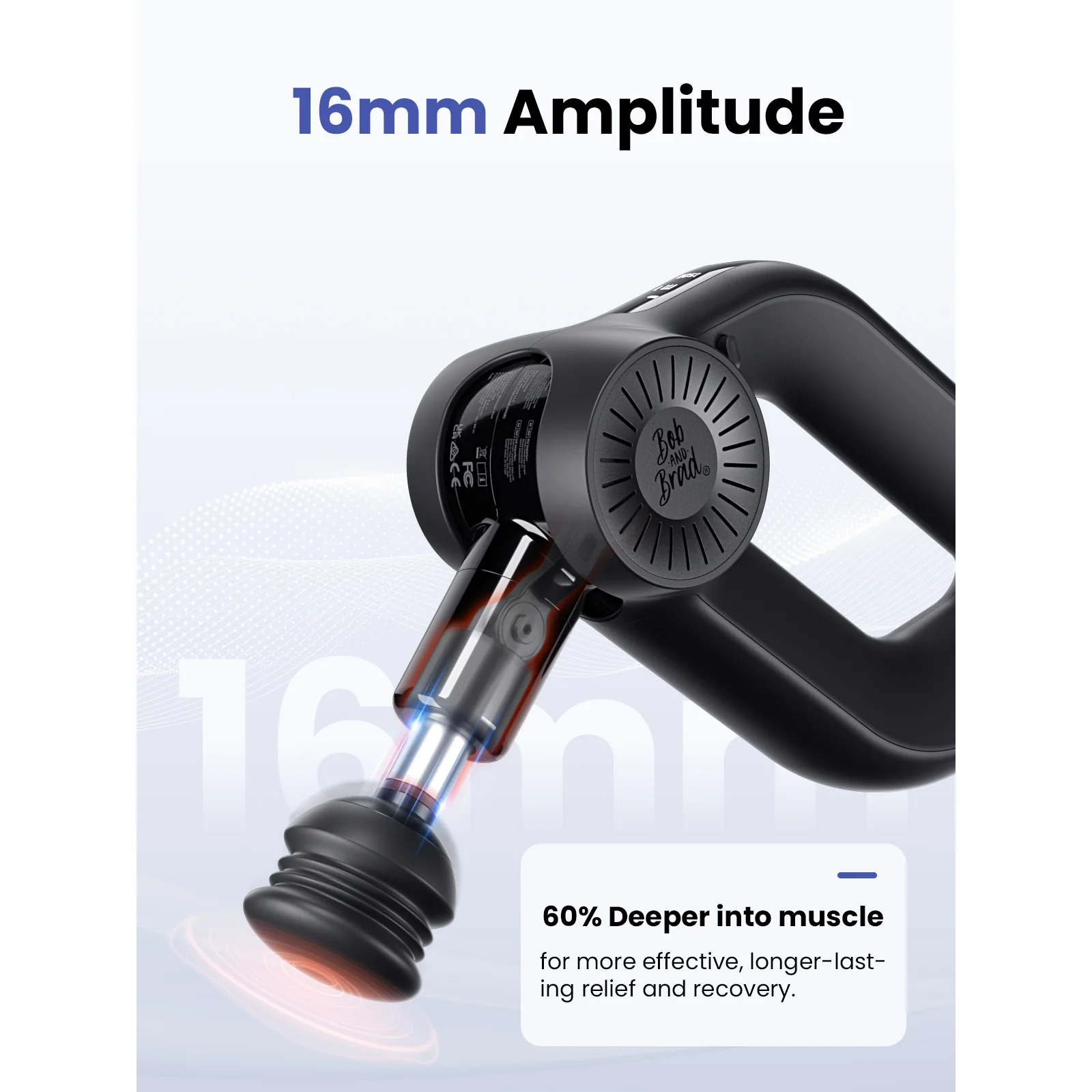 BOB AND BRAD D6 Professional Muscle Massager Gun Deep Tissue Percussion for Athletes Pain Relief