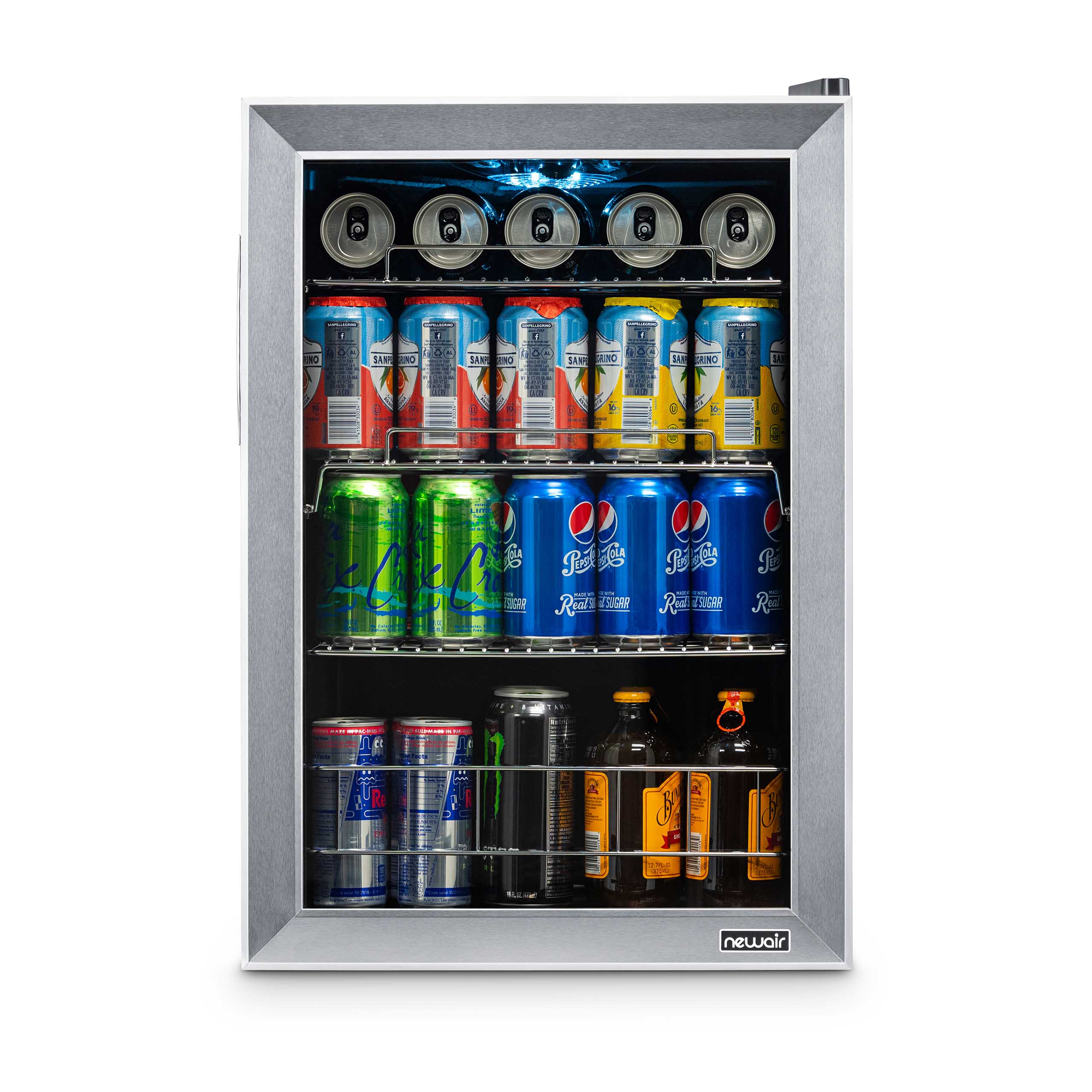2026 Newair® 90-Can Freestanding Stainless Steel Beverage Fridge -17