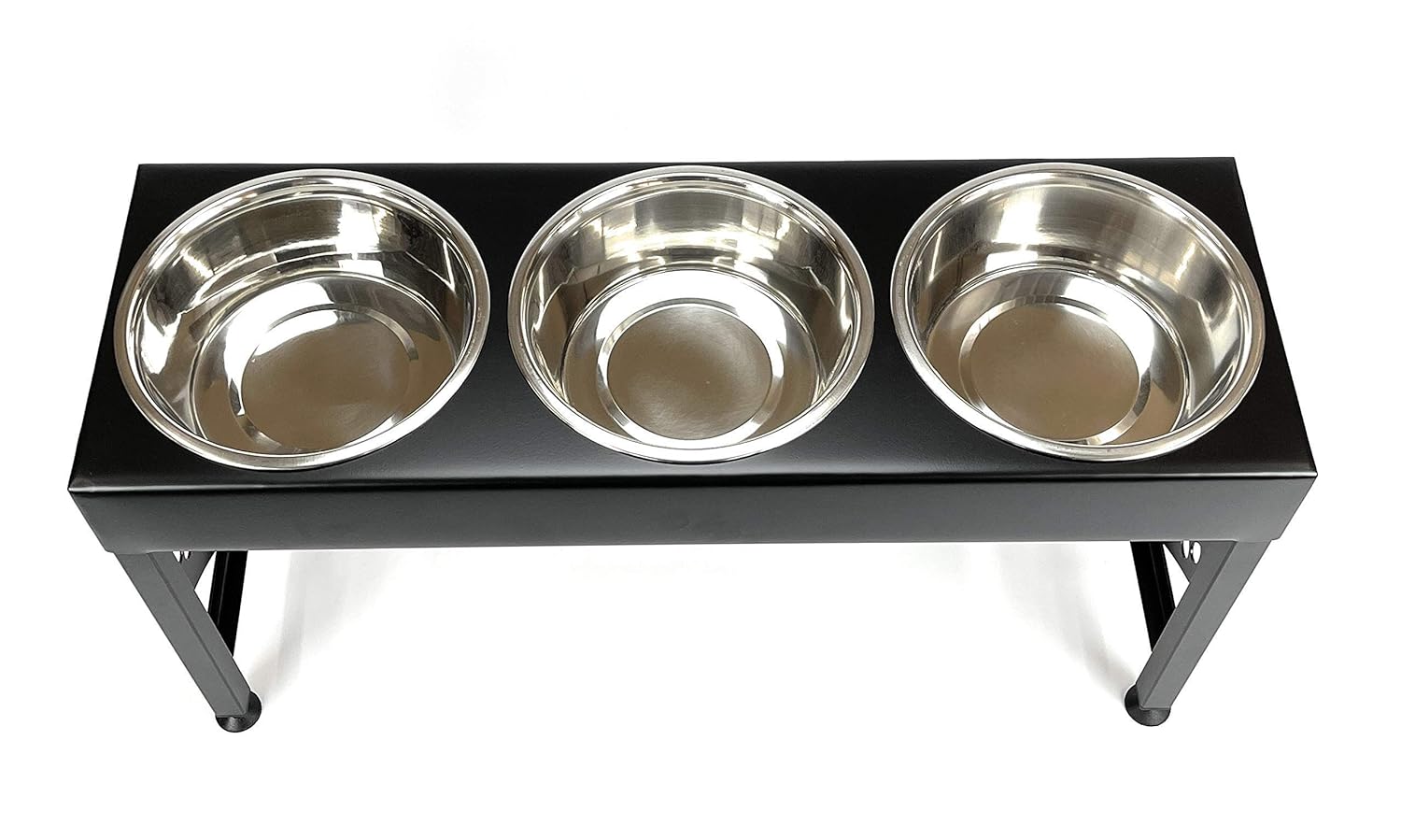 2026 Pet Feeding Station Triple 3-Quart Metal Dog Bowl 16