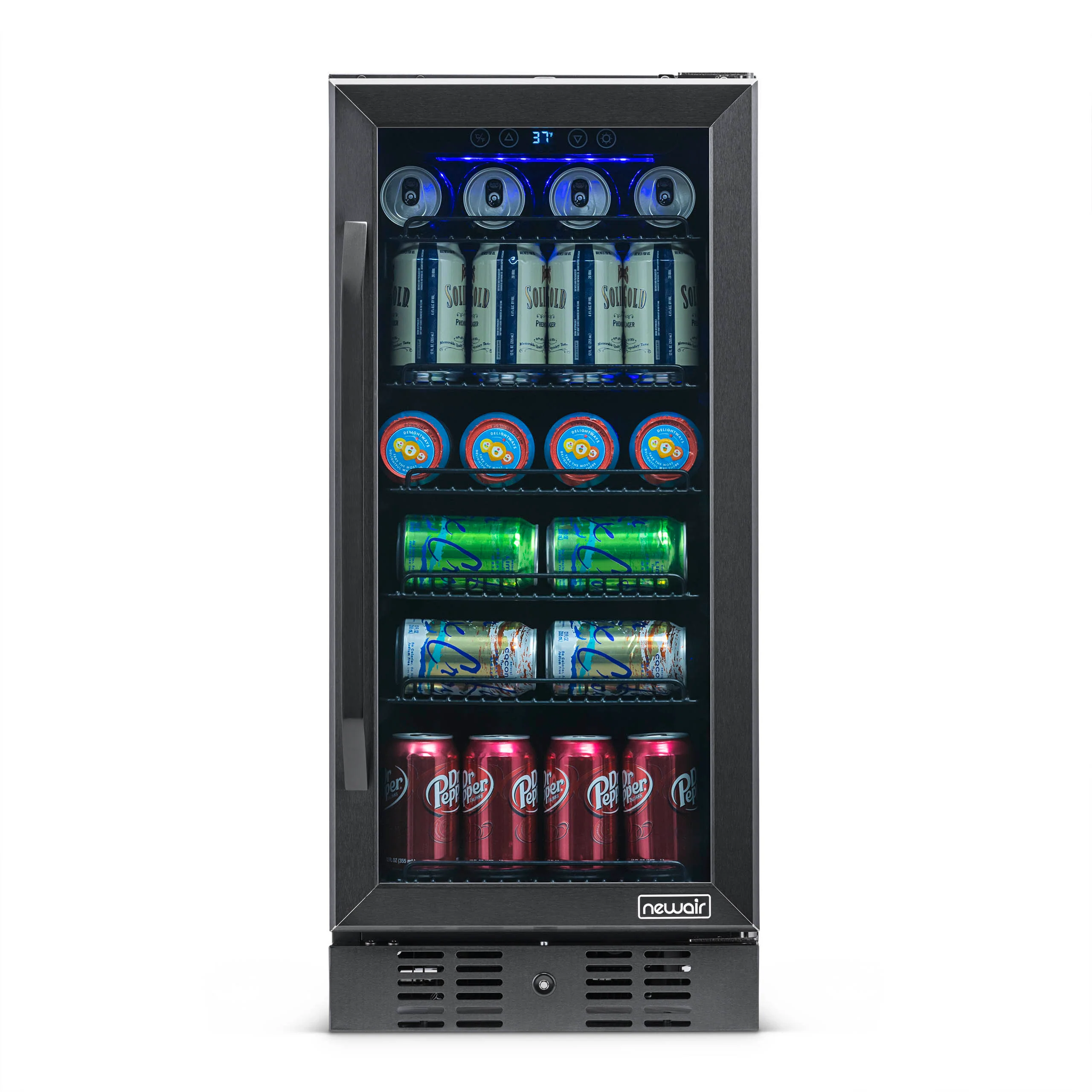 2026 Newair® 96-Can Built-In Black Beverage Fridge - 15