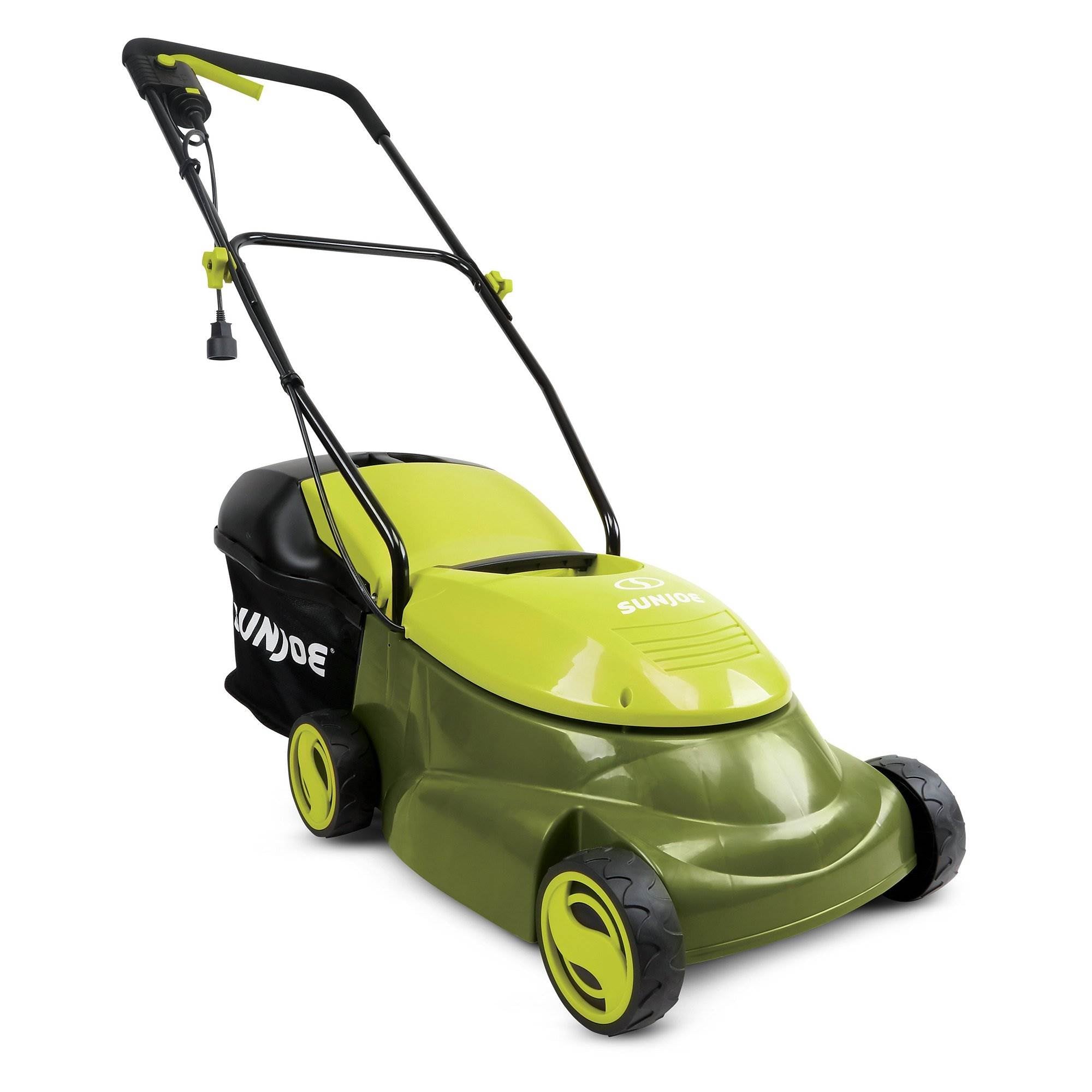 2026 Sun Joe MJ401E 14 Inch 12 Amp Home Electric Corded Push Behind Lawn Mower, Green