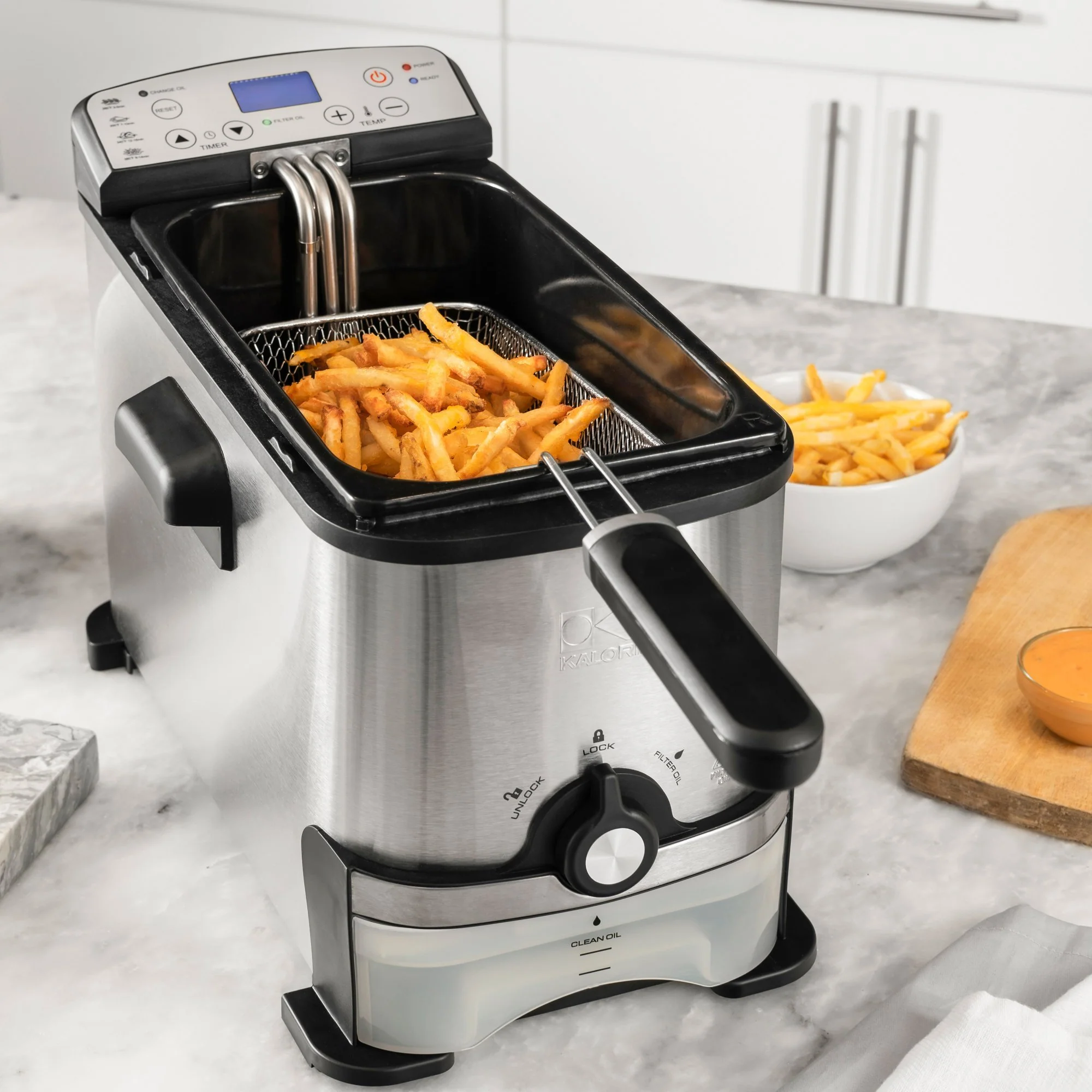 2026 Kalorik® 3.2 Quart Digital Deep Fryer with Oil Filtration