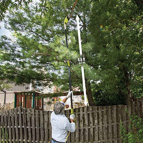 2026 Sun Joe SWJ803E 10 inch 8.0 Amp Electric Multi-Angle Pole Chain Saw, Green