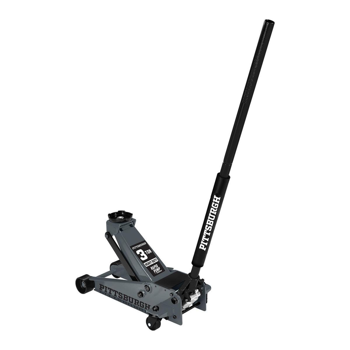 2026 PITTSBURGH 3 Ton Floor Jack with RAPID PUMP, Slate Gray