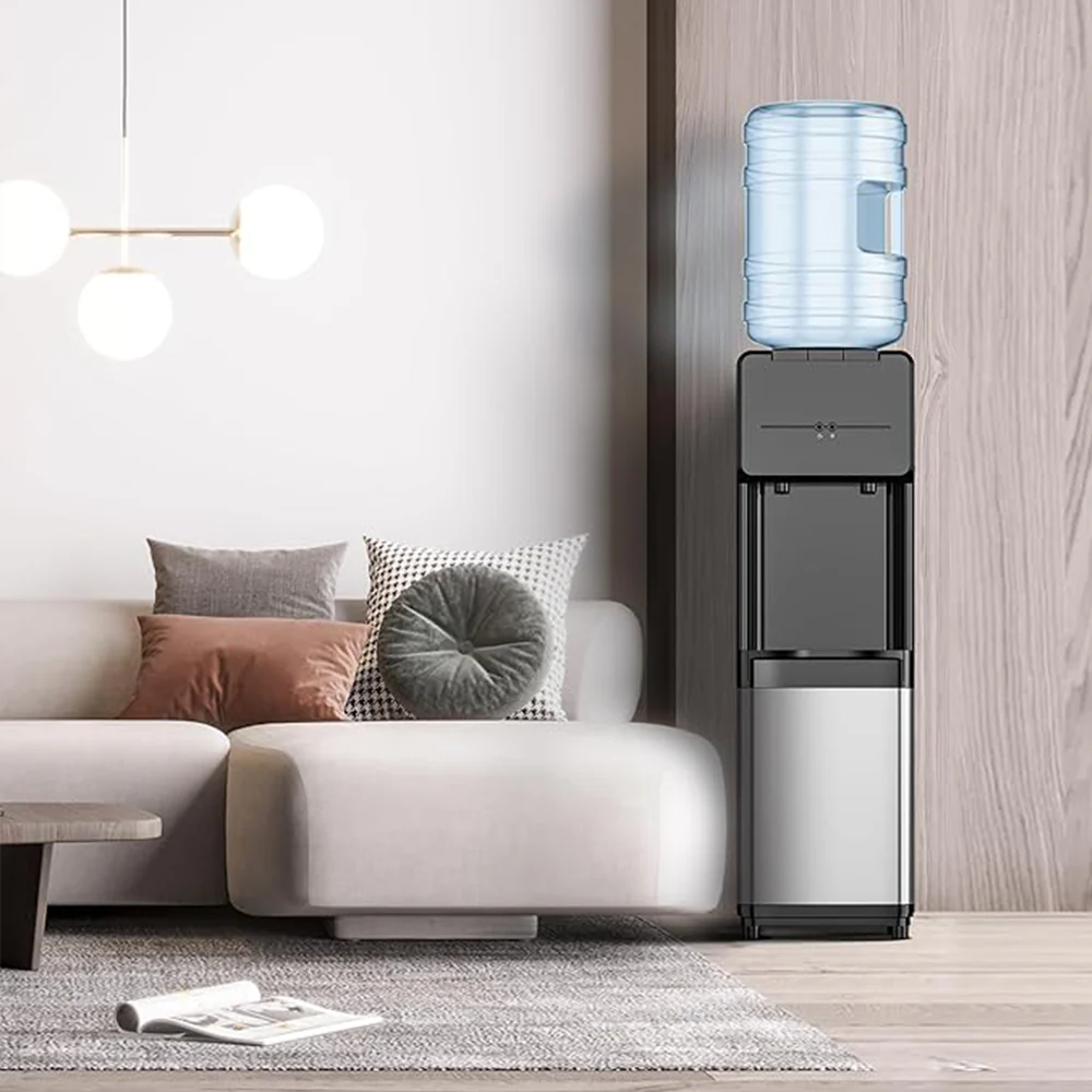 2026 EUHOMY Top Loading Water Dispenser, Hot and Cold Water Cooler for 3 or 5 Gallon Bottles,Child Safety Lock,Water Cooler Dispenser