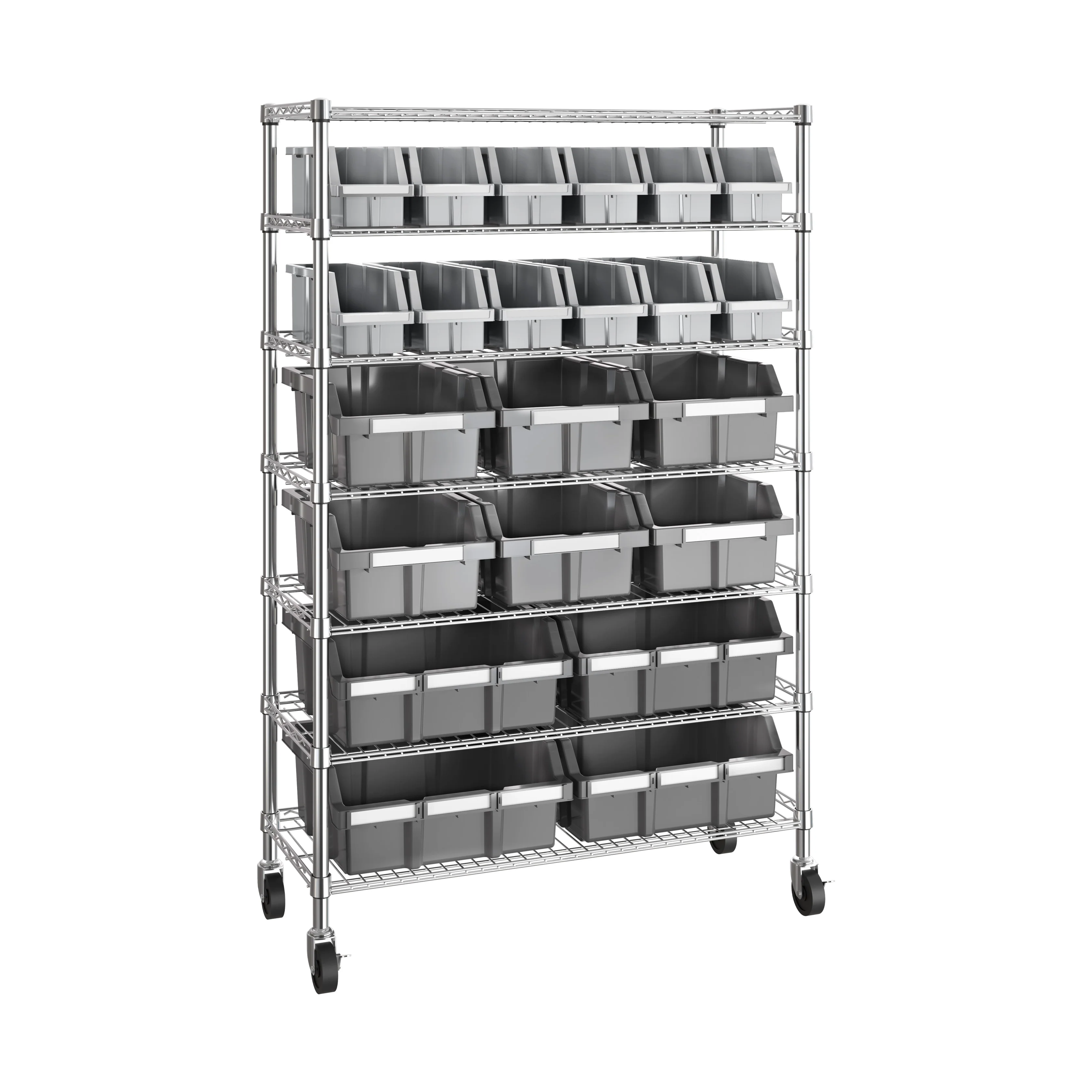 2026 7-Tier NSF 22-Bin Rack