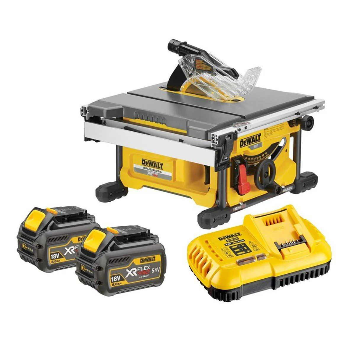 2026 Dewalt DCS7485T2 54V Flexvolt Brushless 210mm Table Saw with 2 x 6.0Ah Batteries & Charger