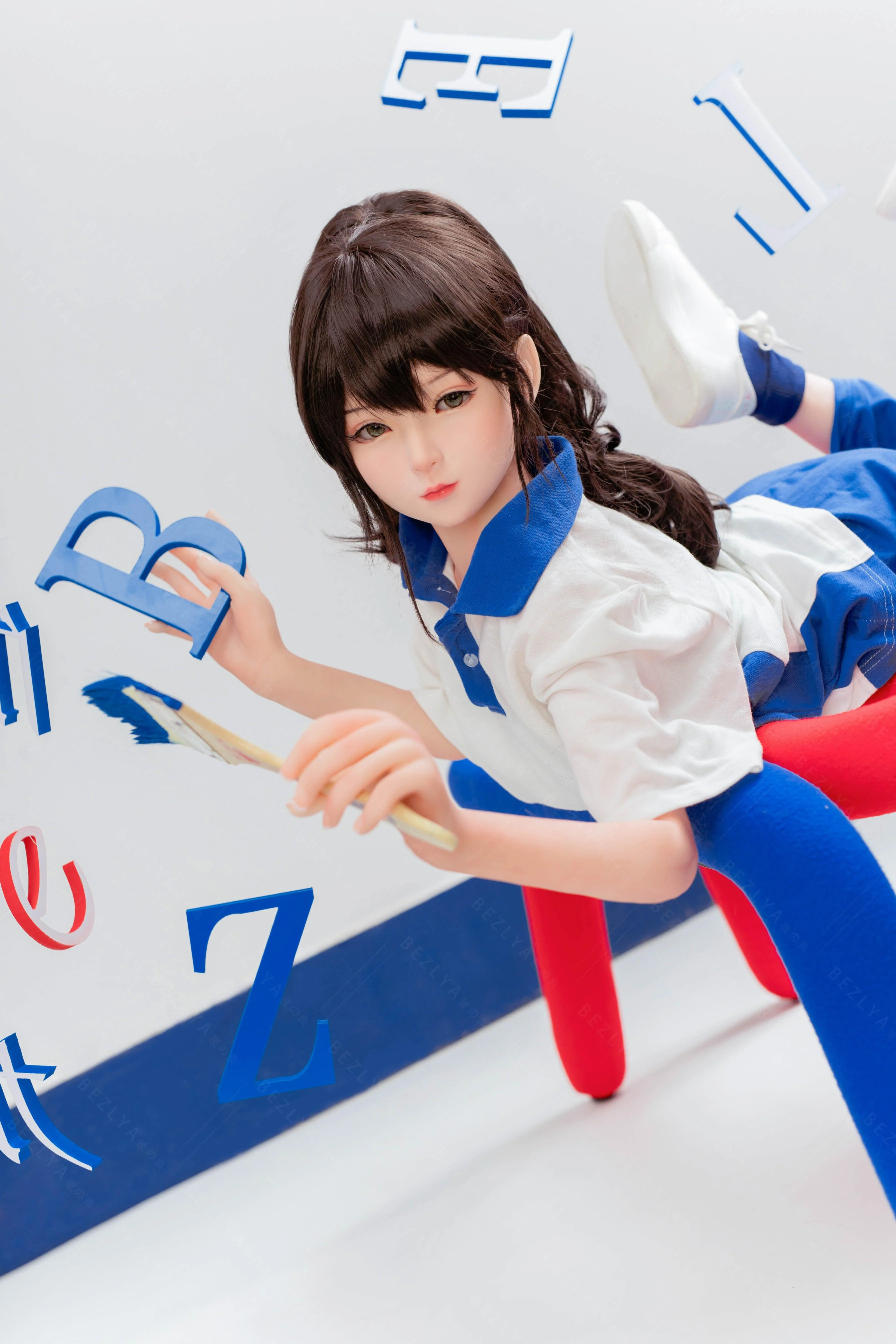 sex doll RCBezlya - Jasmine - 138cm/4ft6.25 - 2.0 AA-cup - Silicone Head + TPE Body Sex Doll - R C