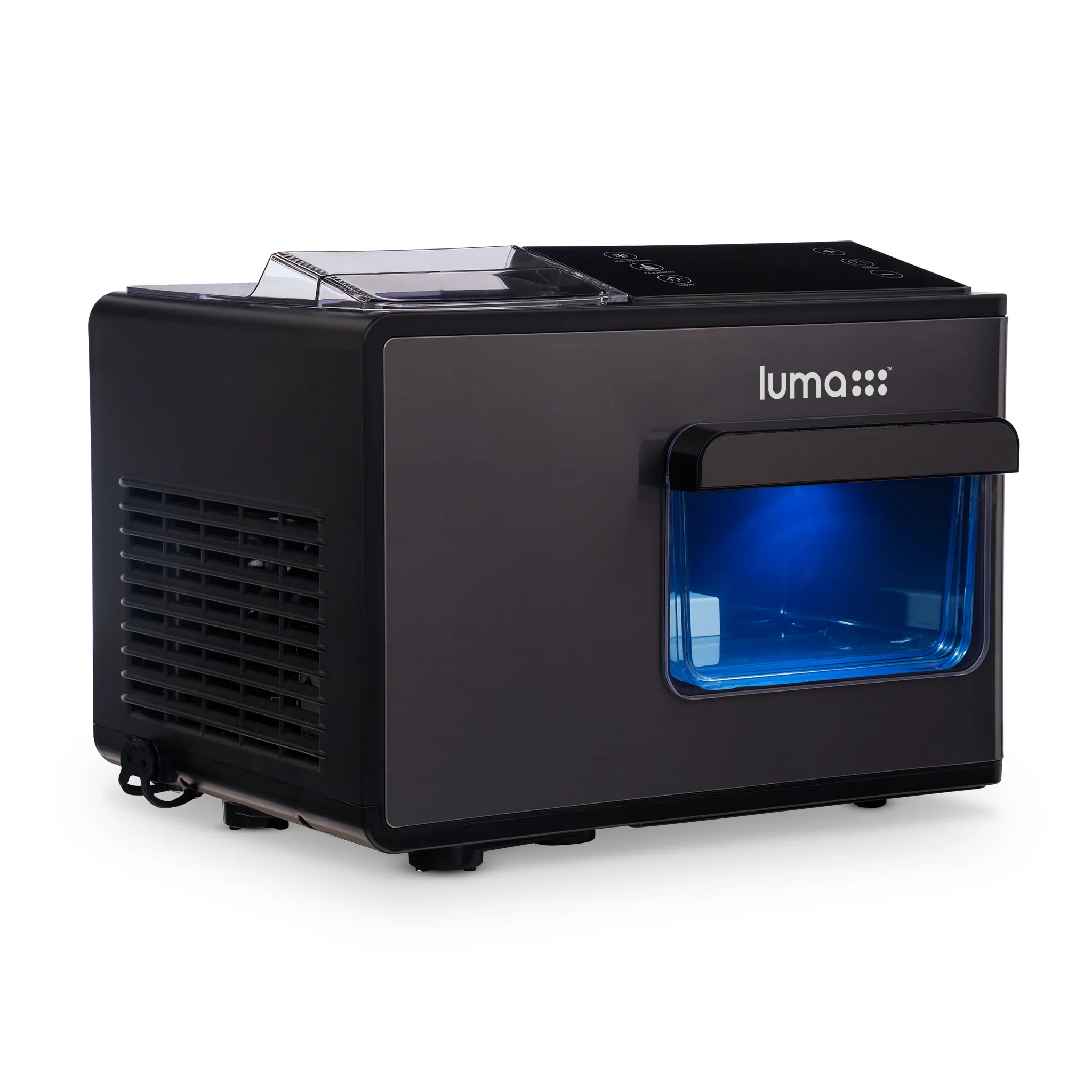 2026 Luma® Countertop Ice Maker. Nugget Ice, 44 lbs/day - Black Stainless Steel