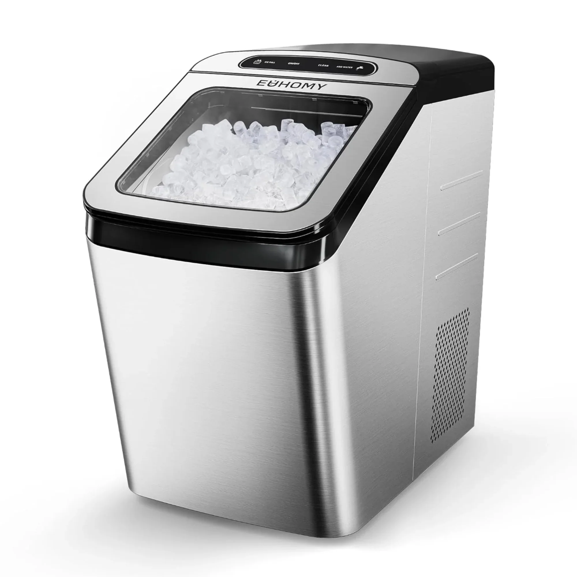 2026 EUHOMY 18'' Nugget Ice Countertop High-efficiency Compressor Ice Maker