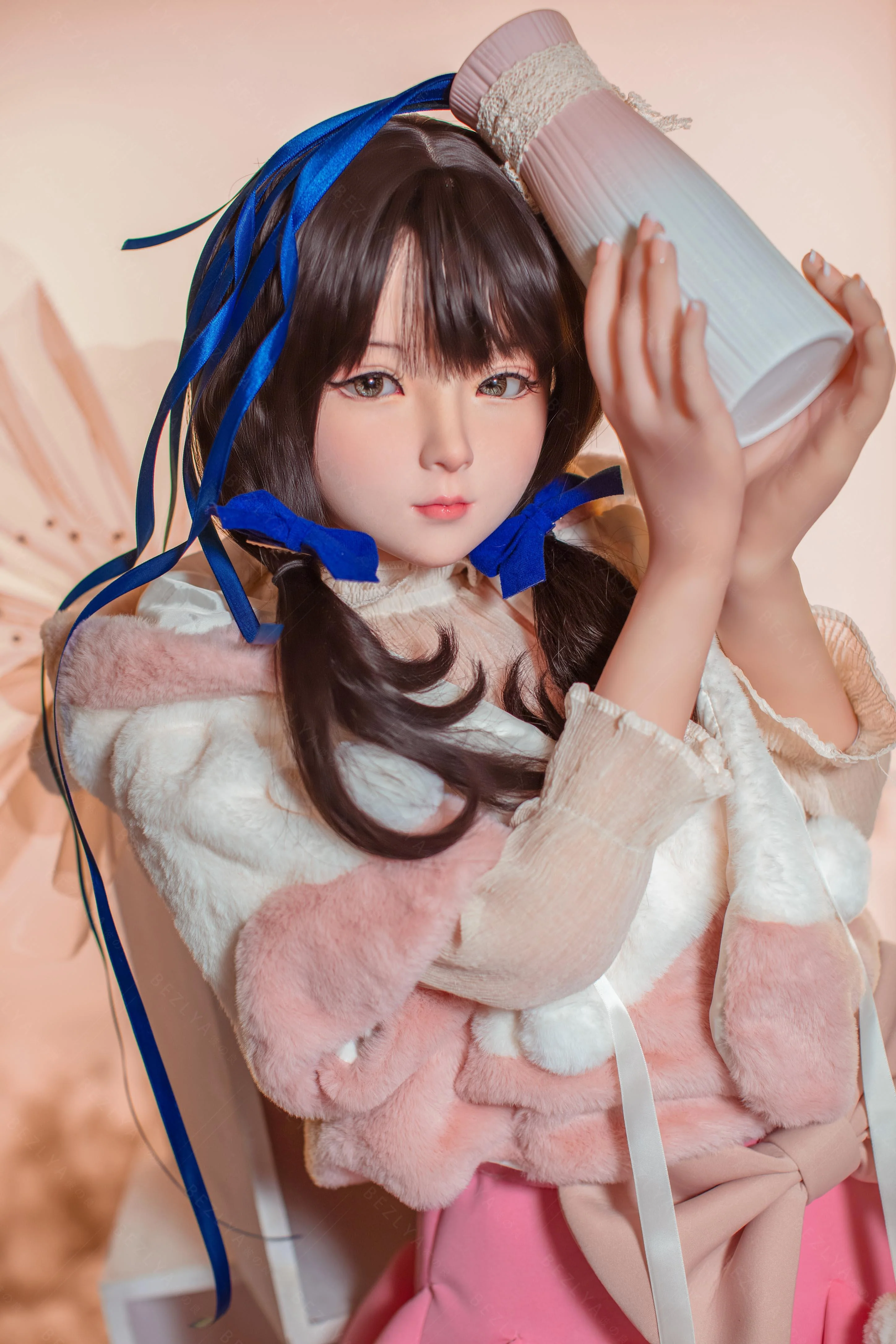 sex doll RCBezlya - Jasmine - 138cm/4ft6.25 - 2.0 AA-cup - Silicone Head + TPE Body Sex Doll - R C