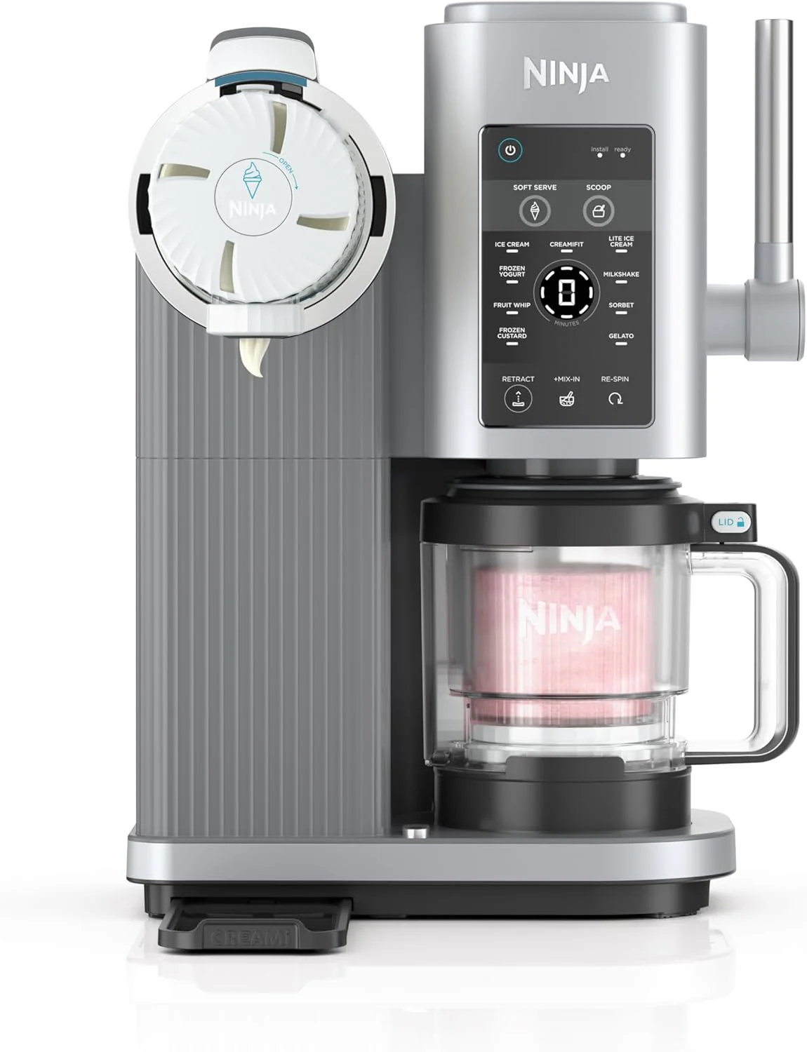 2026 Ninja Swirl by CREAMi Ice Cream and Soft Serve Maker, Sorbet, Milkshake, Frozen Yogurt, Low Calories Program & More, 13-in-1, Soft Serve Handle, (2) CREAMi Swirl 16oz Pints, For Kids & ALL ages, NC701