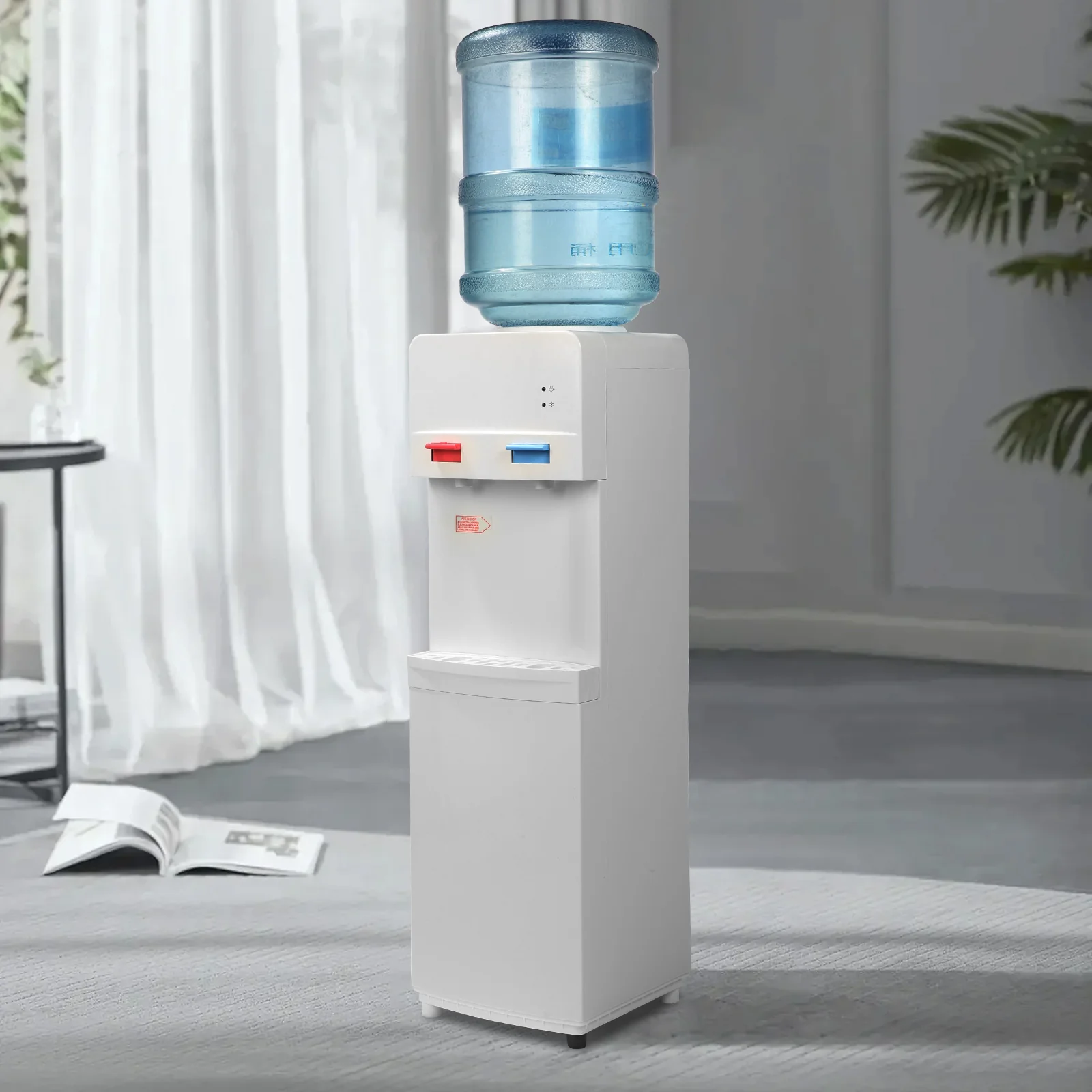 2026 3-5 Gallon Top Loading Water Dispenser Cooler Hot and Cold with Child Safety Lock, ETL Listed, White