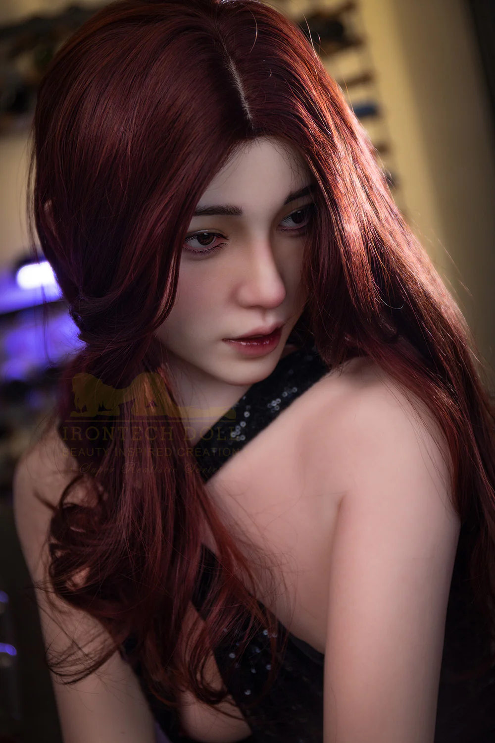 sex doll RC163cm / 5ft4 B-cup Red Hair Sexy Cheongsam Silicone Sex Doll - Irontech Doll: Lexi - R C