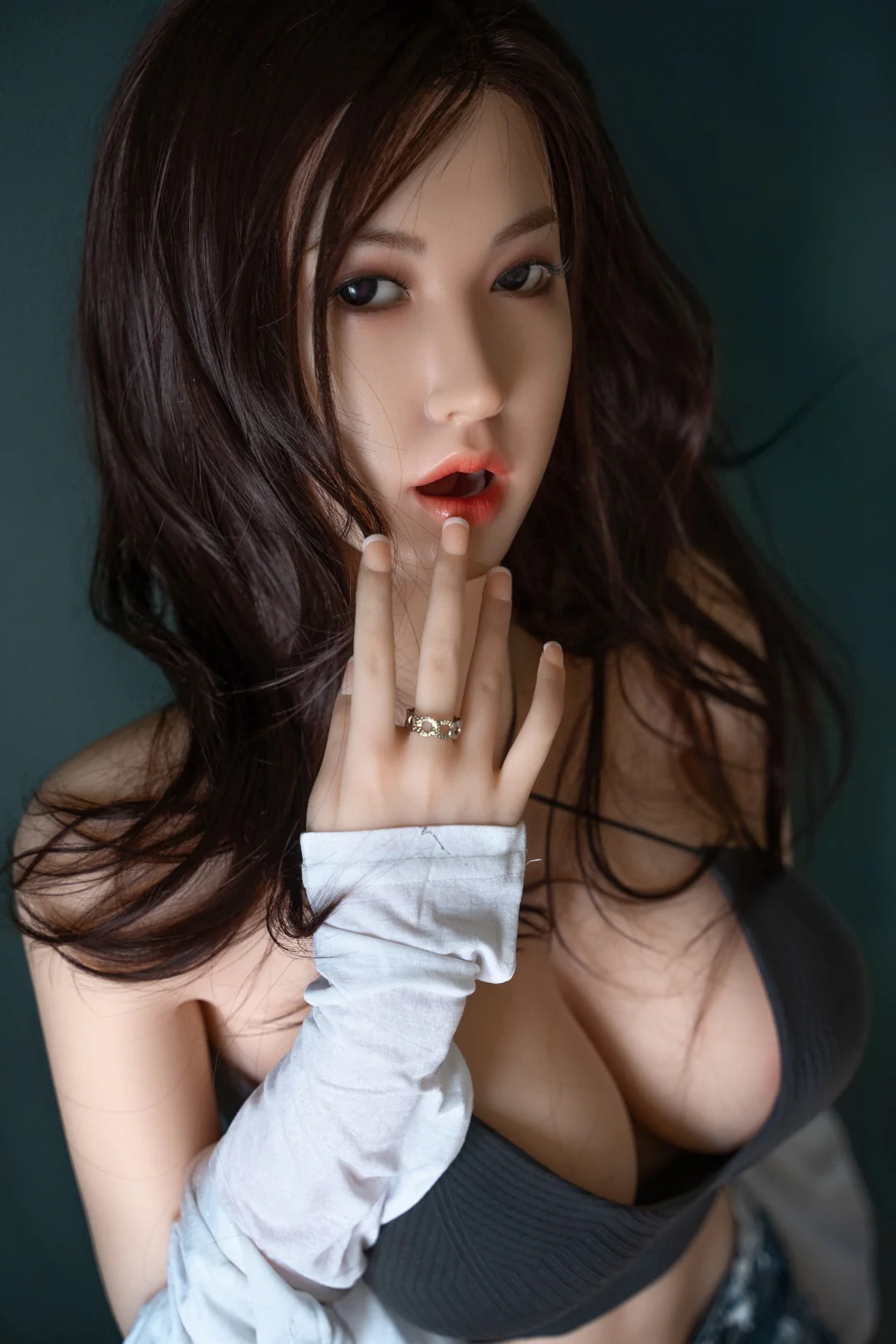 sex doll RC5ft3 / 160cm Movable Jaw Silicone Asian Busty Sex Doll - Orange In丨Aileen - R C