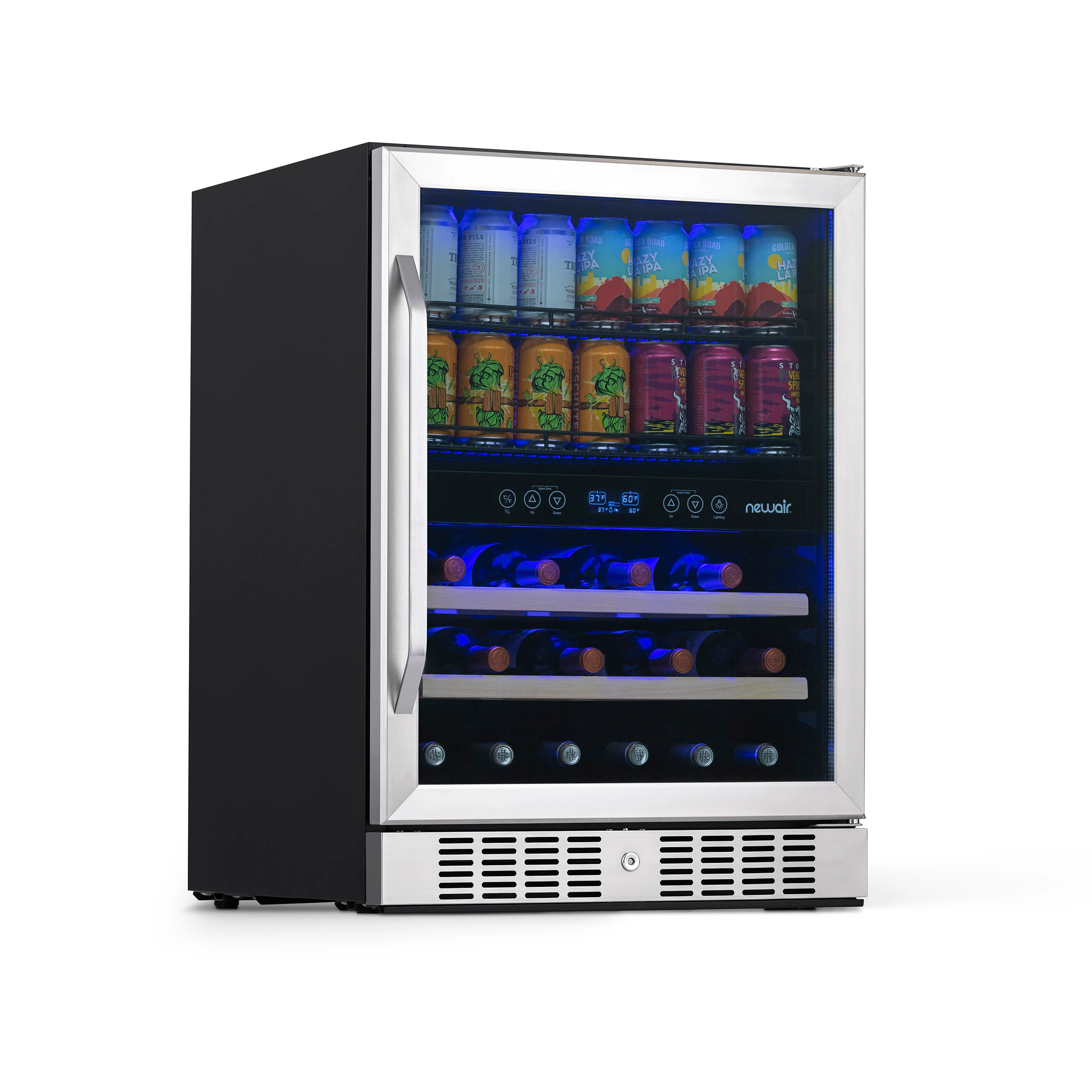 2026 Newair® 70-Can, 20-Bottle Built-in Dual Zone Beverage Fridge - 24