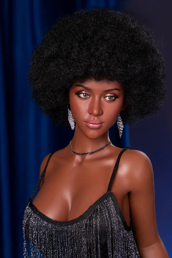 sex doll RC159cm/5ft3 Black Silicone Sex Doll - Dime Doll Amos - R C