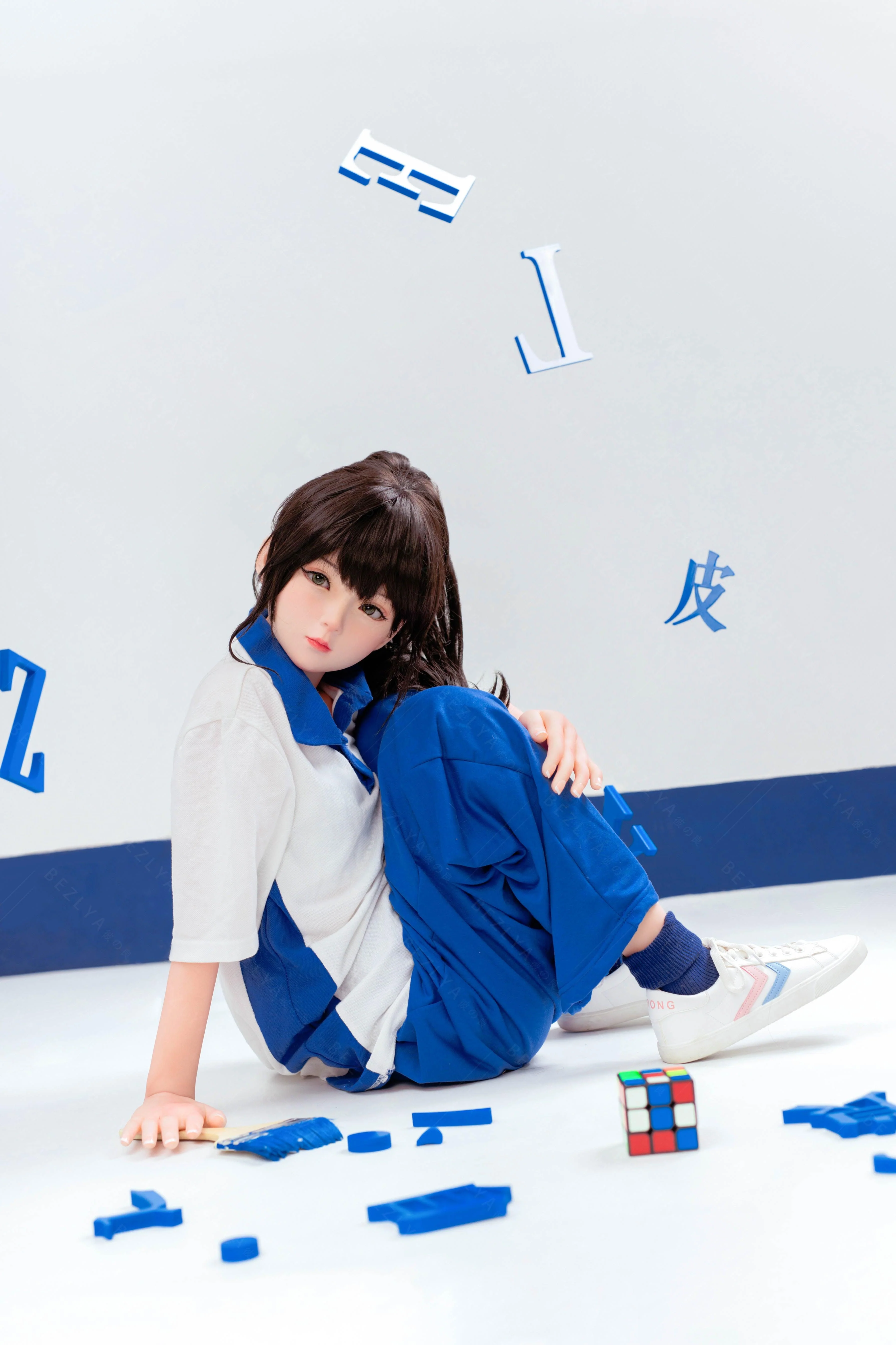 sex doll RCBezlya - Jasmine - 138cm/4ft6.25 - 2.0 AA-cup - Silicone Head + TPE Body Sex Doll - R C