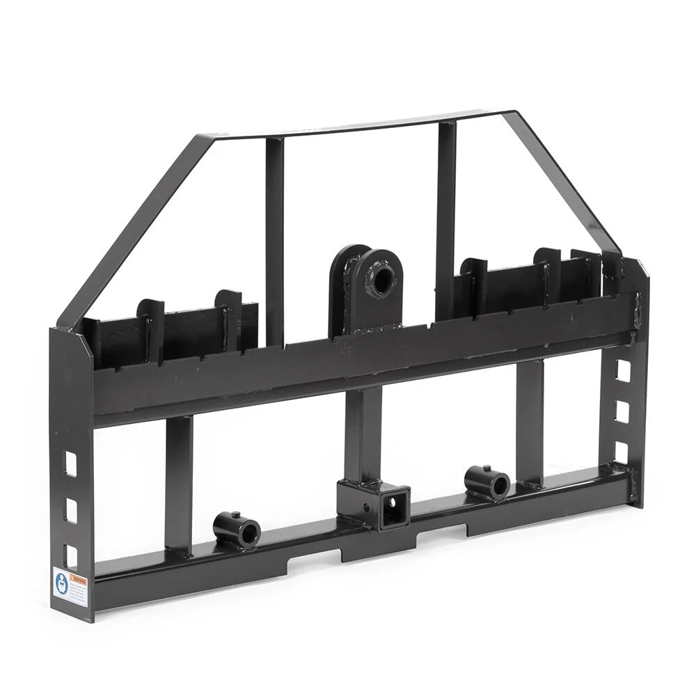 Titan Attachments Standard Series Pallet Fork Frame, Quick Tach Connection for Skid Steers, Tractors, Optional Pallet Fork Blades, Hay Spear Sleeves Included, 2