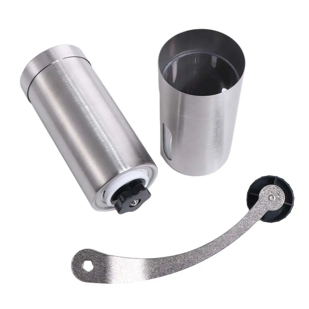 Stainless Steel Hand Crank Coffee Grinder Adjustable Handmade Hand Coffee Mill Portable Ceramic Burrs Manual Coffee Grinder