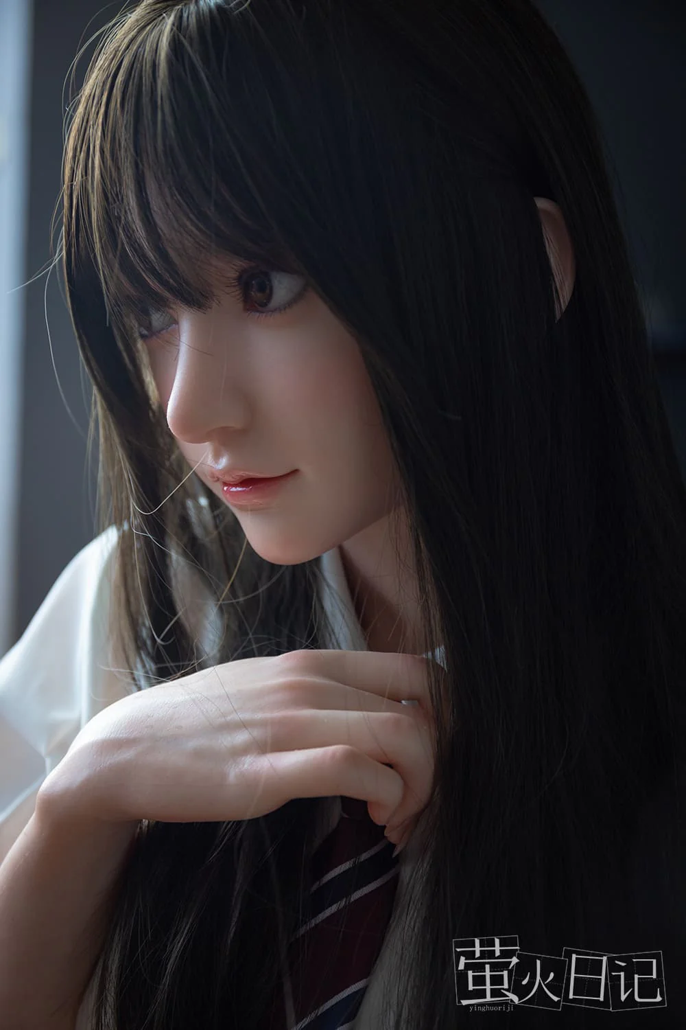 sex doll RC5ft5 / 165cm Long Black Hair Movable Jaw Silicone Sex Doll - Firefly Diary Doll: Lian - R C