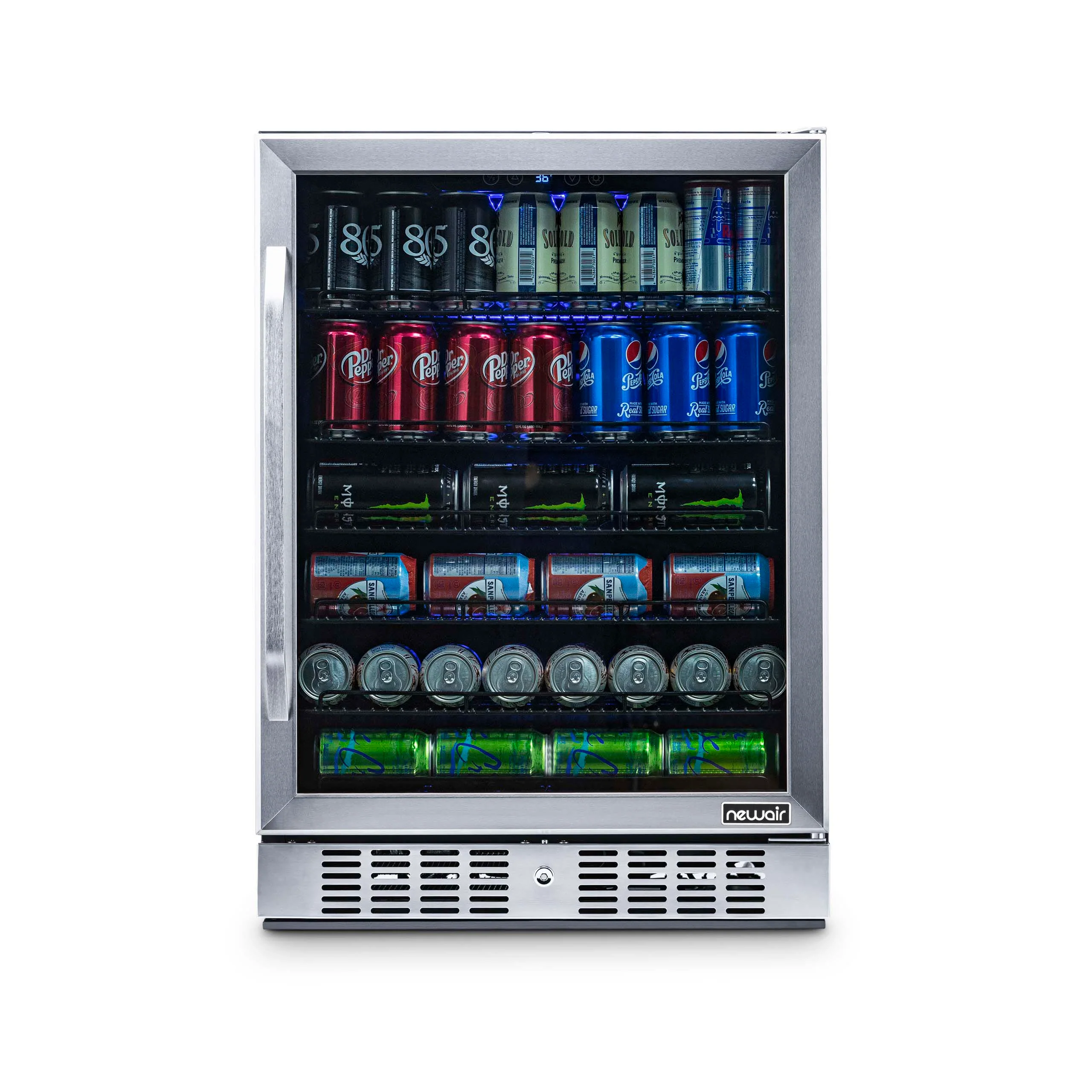 2026 Newair® 177-Can Built-In Stainless Steel Beverage Fridge - 24