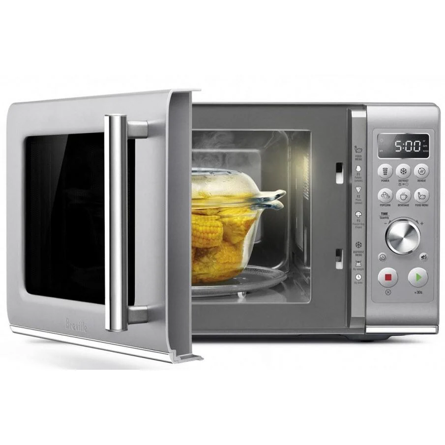 2026 Breville Compact Wave Soft Close 0.9 Cu. Ft. Microwave Oven – Quiet Door, Compact Design
